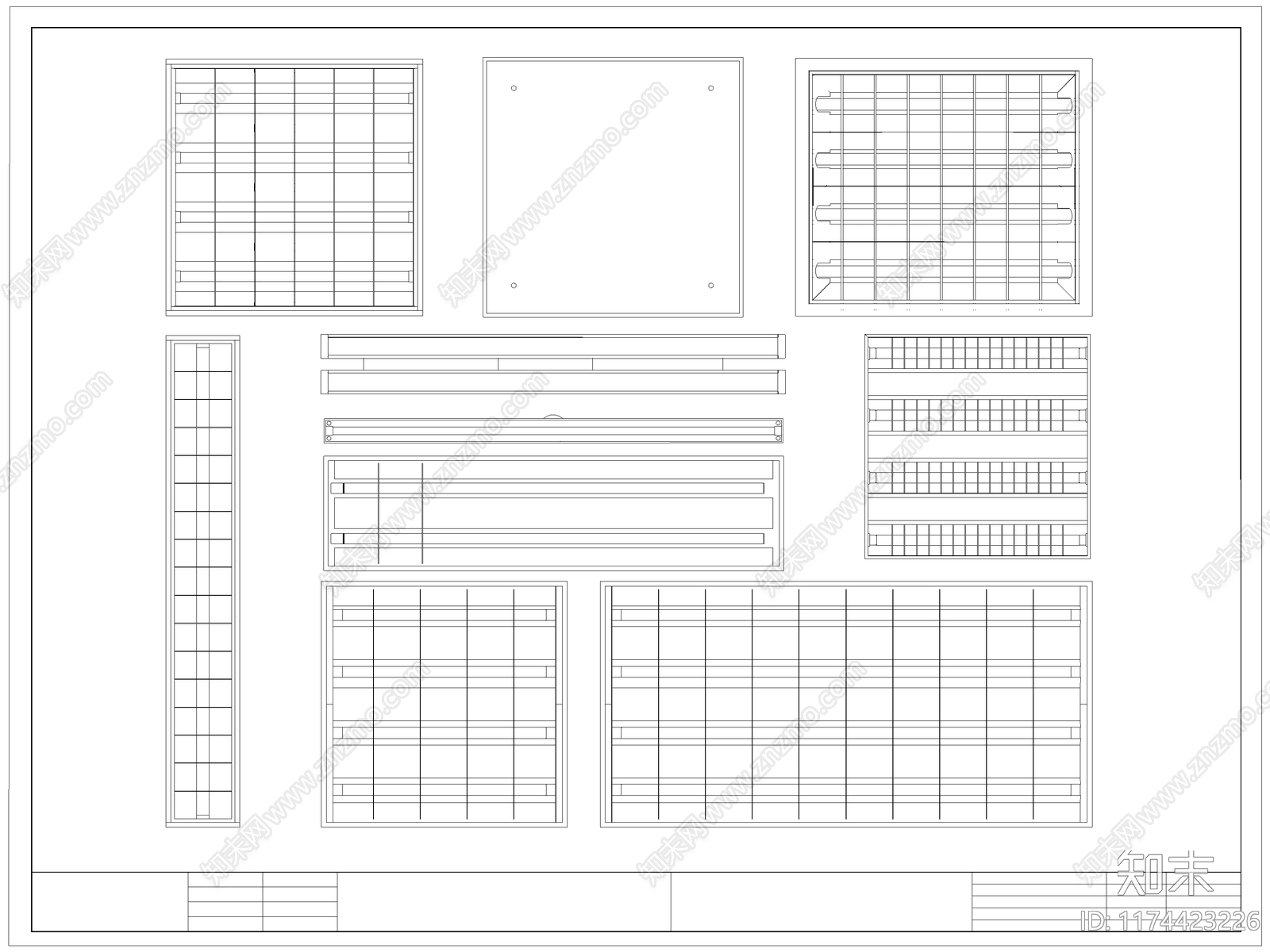 现代灯具图库cad施工图下载【ID:1174423226】