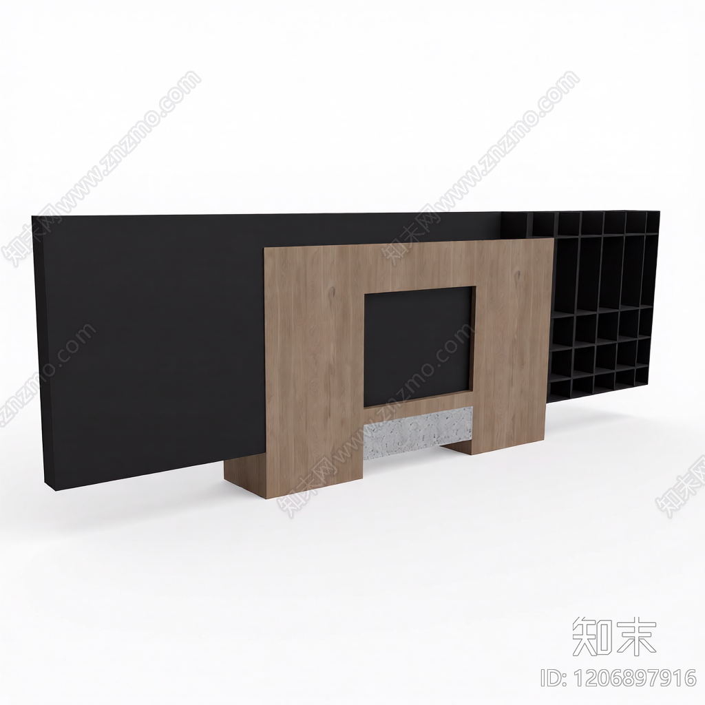 电视墙组合柜3D模型下载【ID:1206897916】