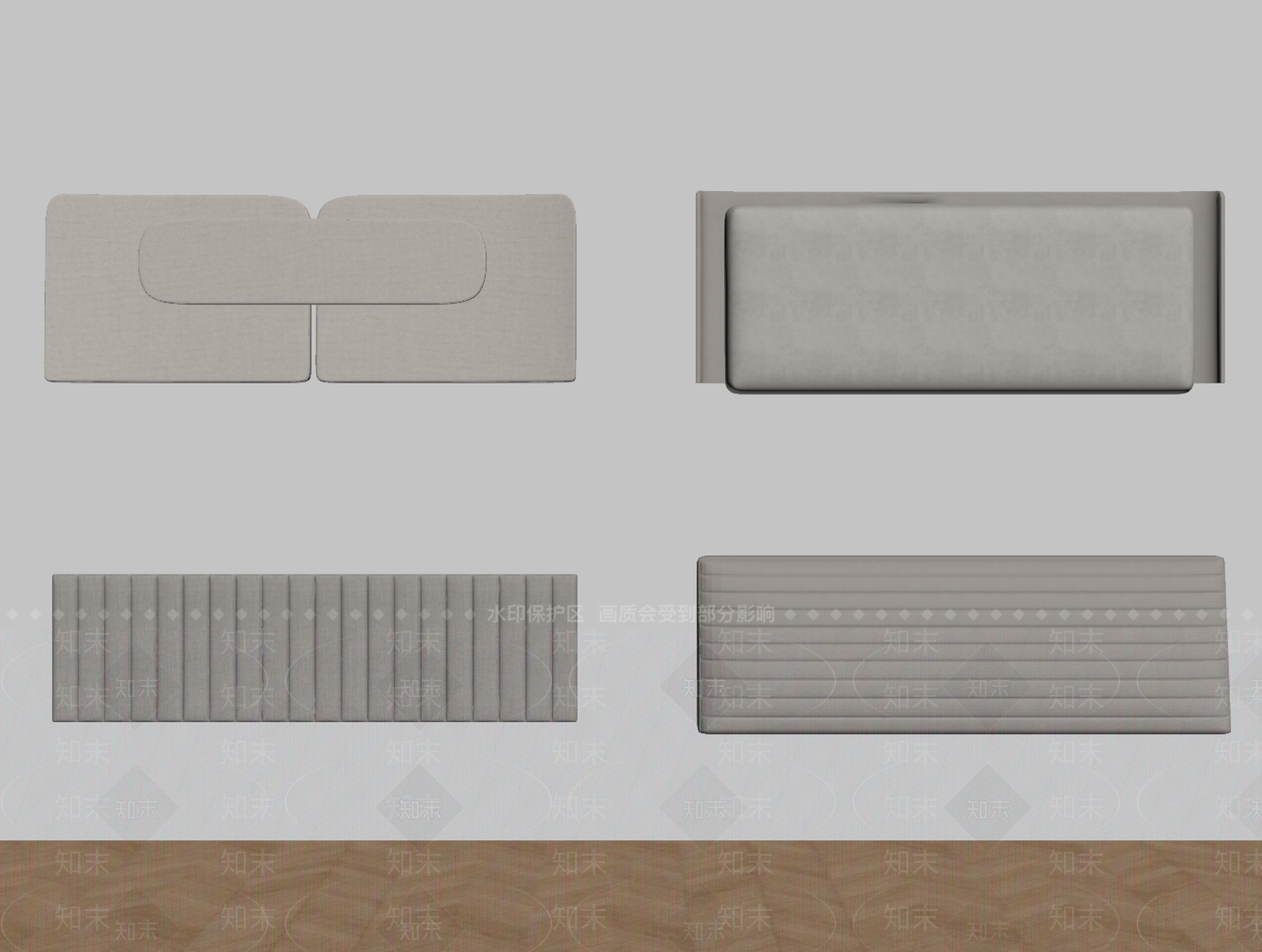 新中式床品SU模型下载【ID:1174425747】