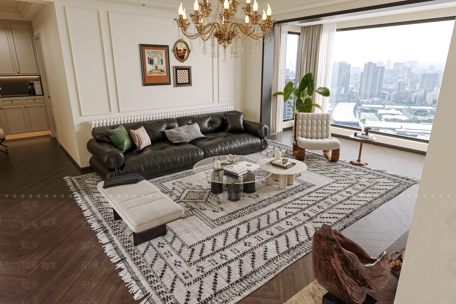 法式中古家居客厅3D模型下载【ID:1174442688】