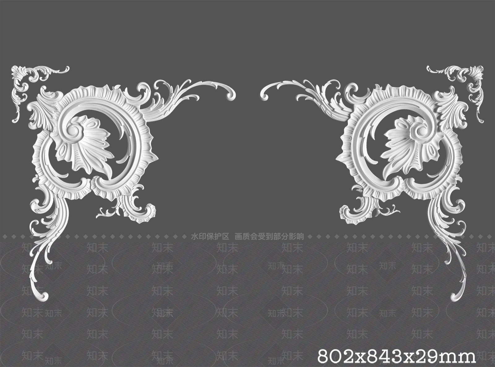 法式雕花3D模型下载【ID:1174442270】