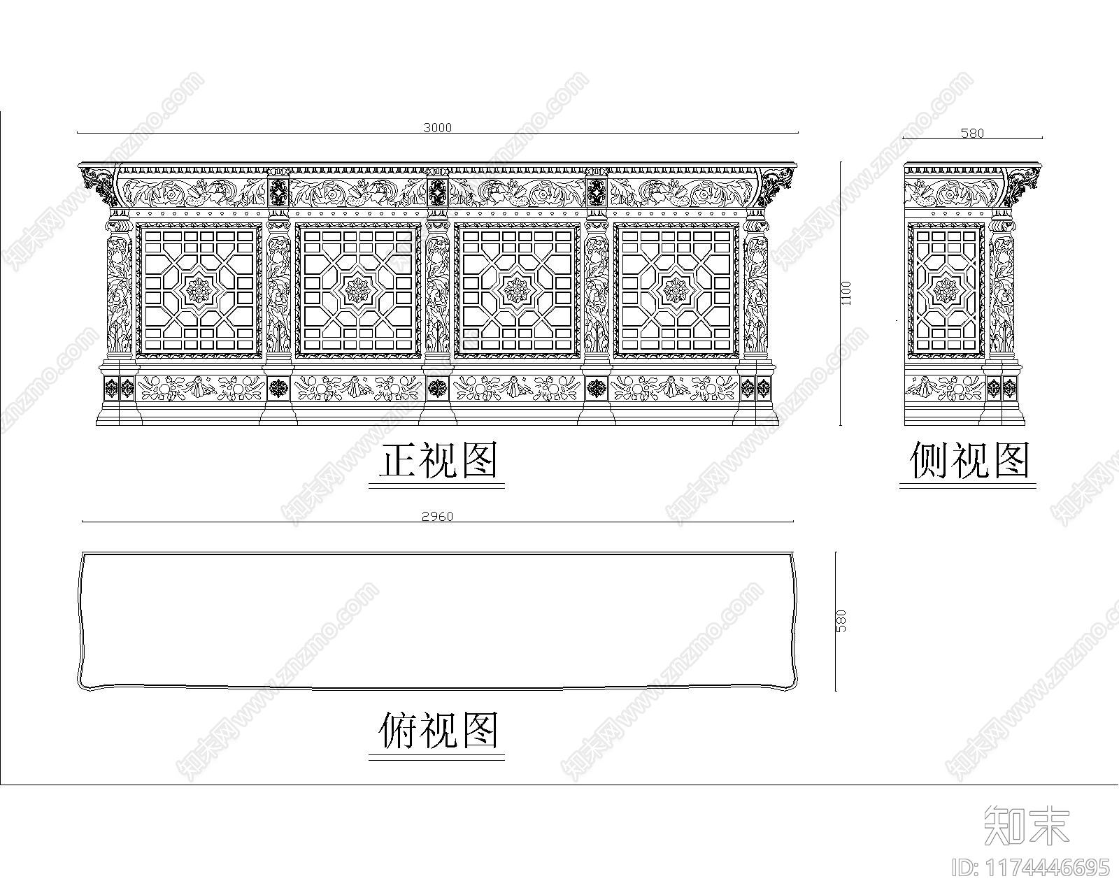 美式综合家具图库cad施工图下载【ID:1174446695】