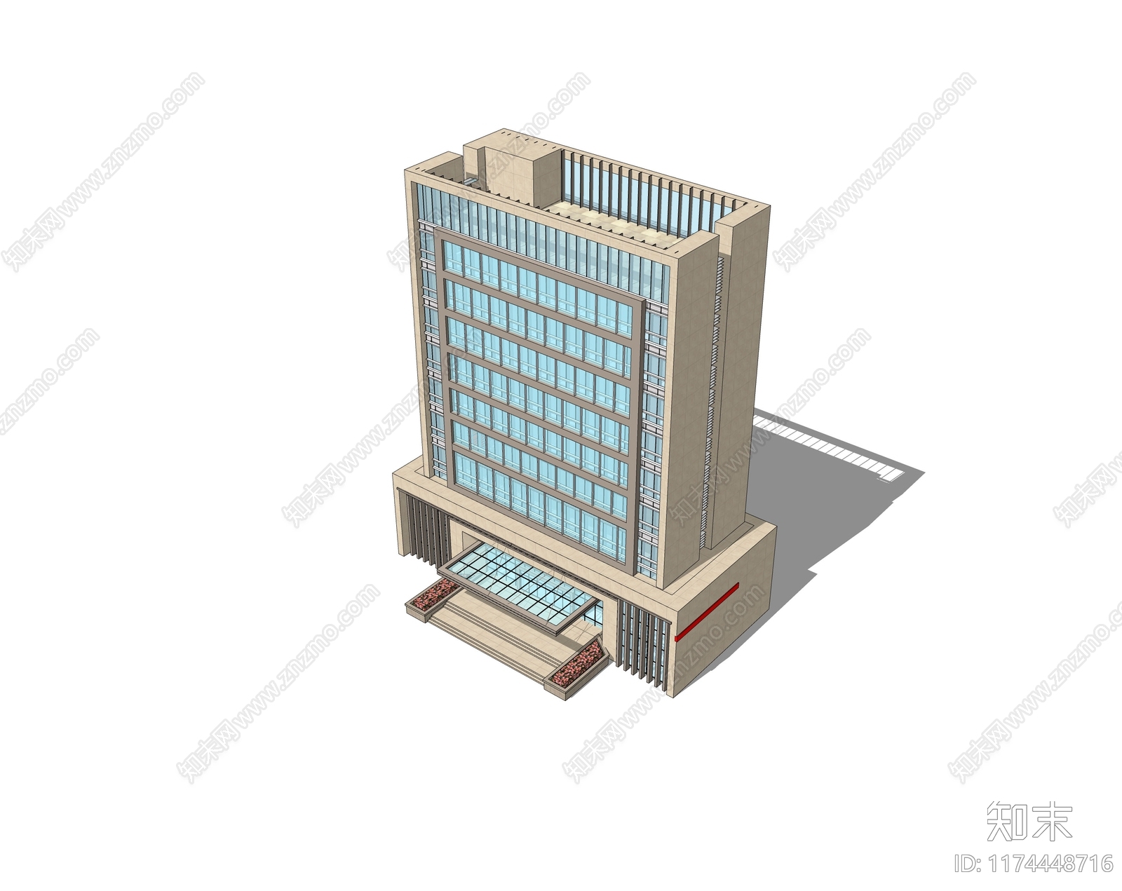 现代办公楼SU模型下载【ID:1174448716】