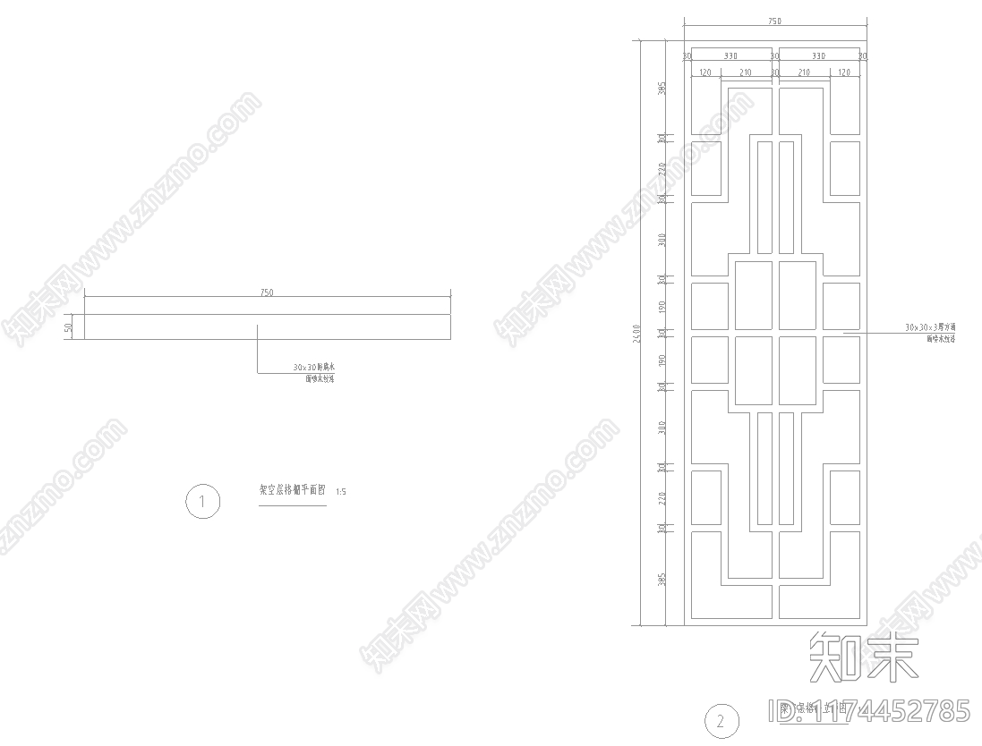 新中式其他景观cad施工图下载【ID:1174452785】