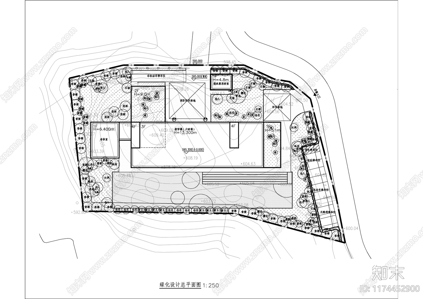 现代校园景观施工图下载【ID:1174452900】