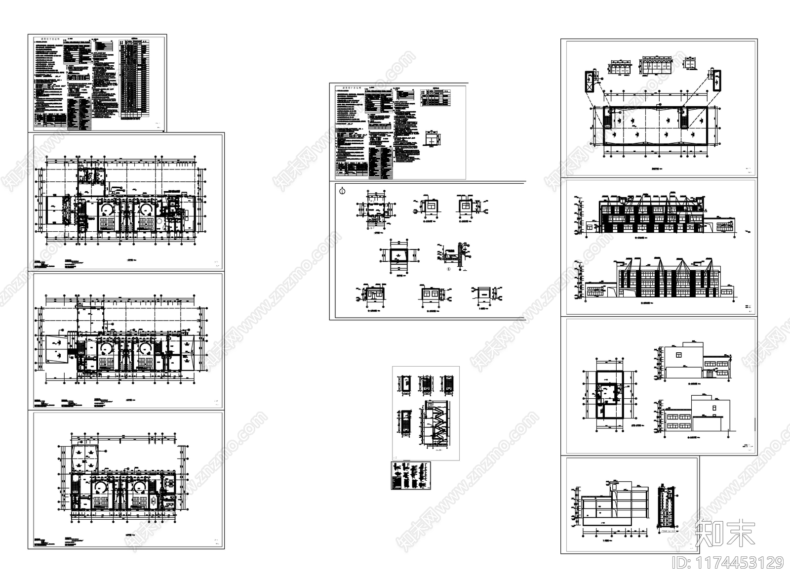 现代幼儿园建筑cad施工图下载【ID:1174453129】