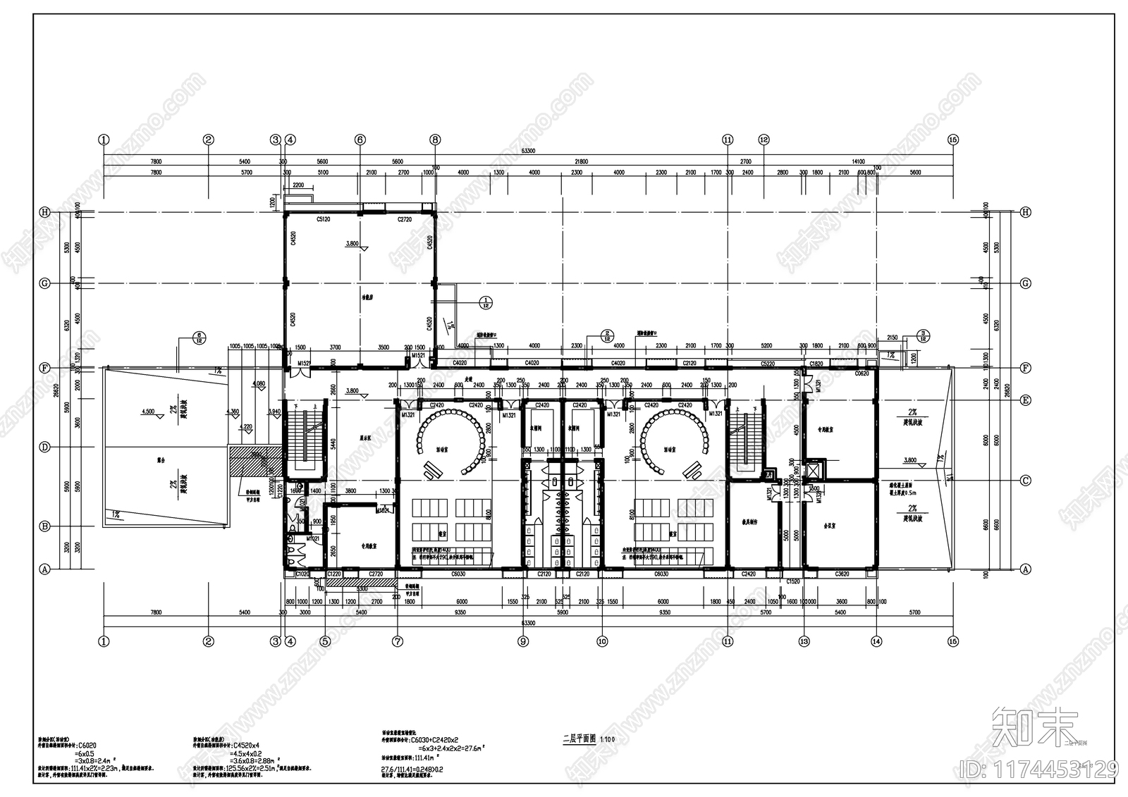 现代幼儿园建筑cad施工图下载【ID:1174453129】