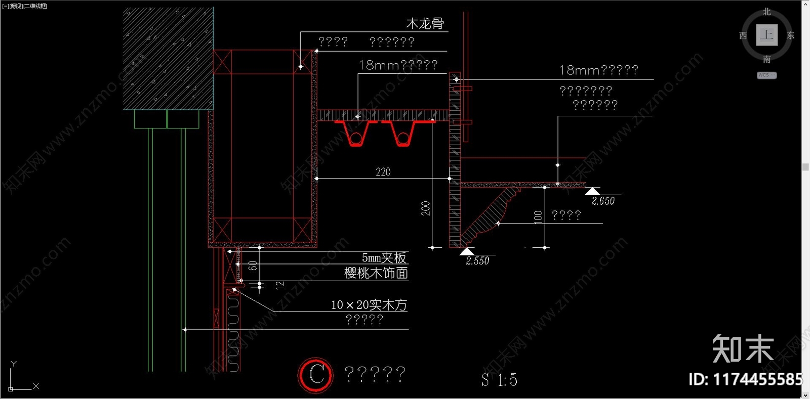 现代窗帘施工图下载【ID:1174455585】