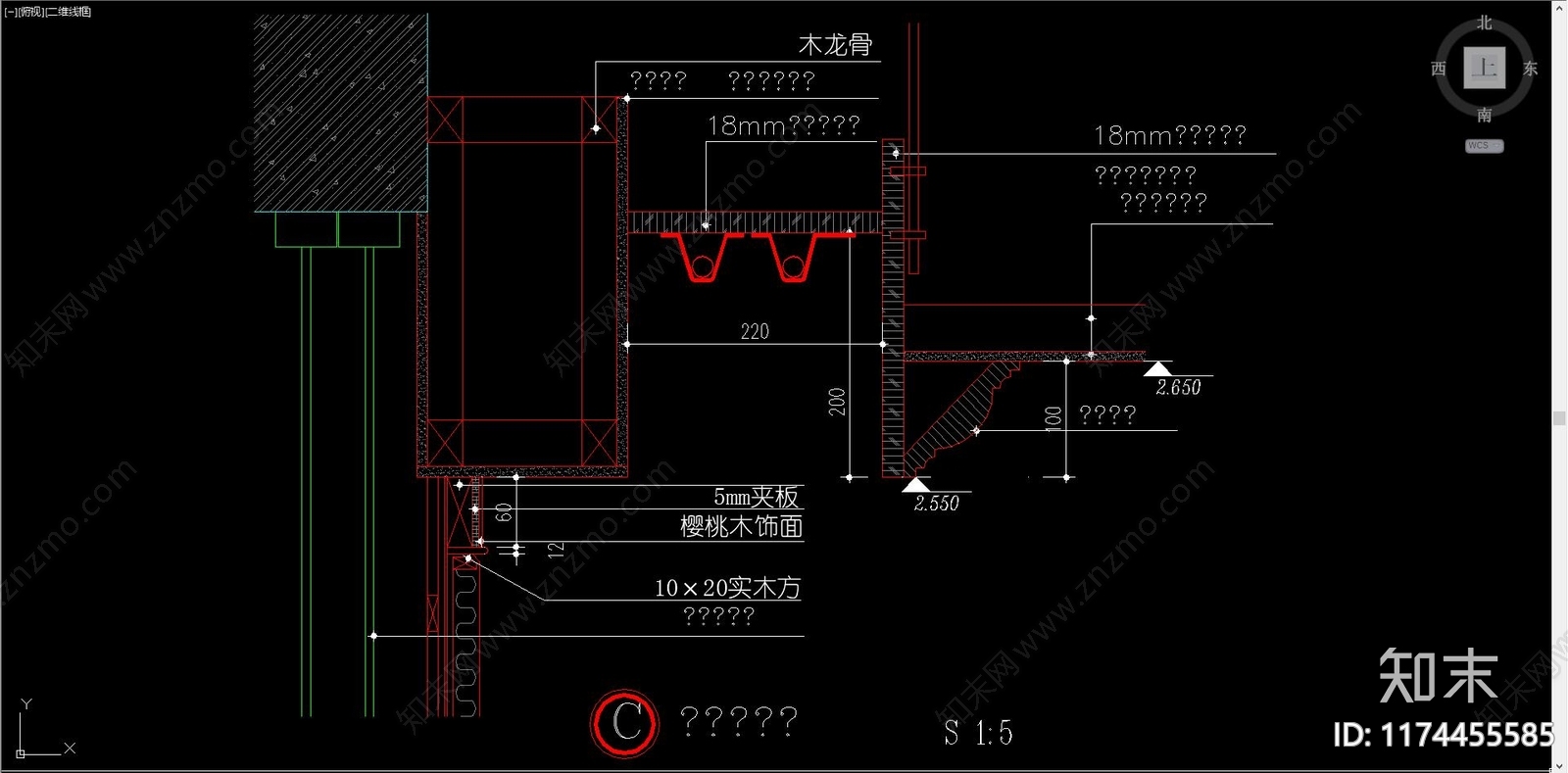 现代窗帘施工图下载【ID:1174455585】