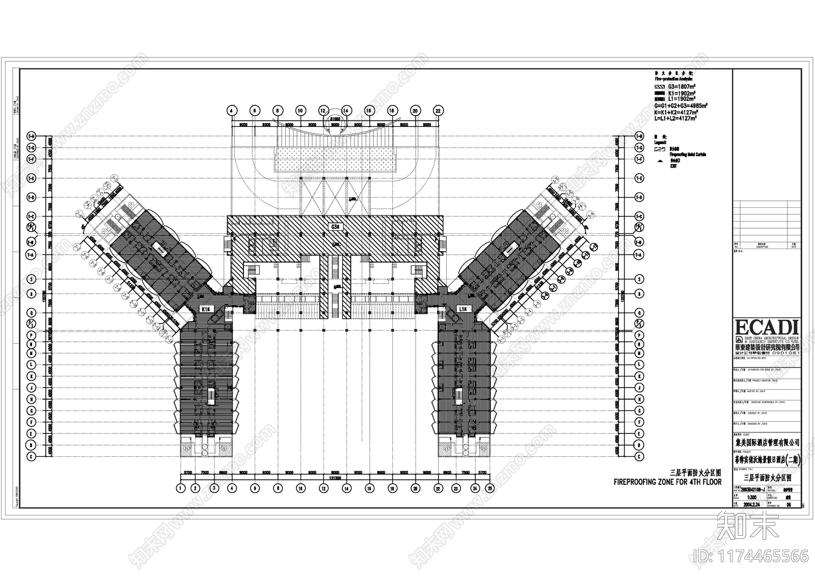 现代新中式酒店建筑施工图下载【ID:1174465566】