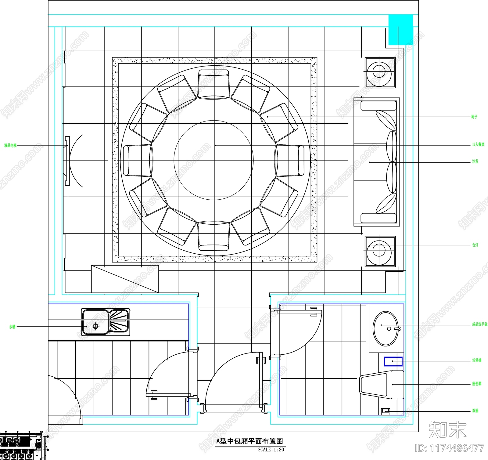 工装图库cad施工图下载【ID:1174486477】
