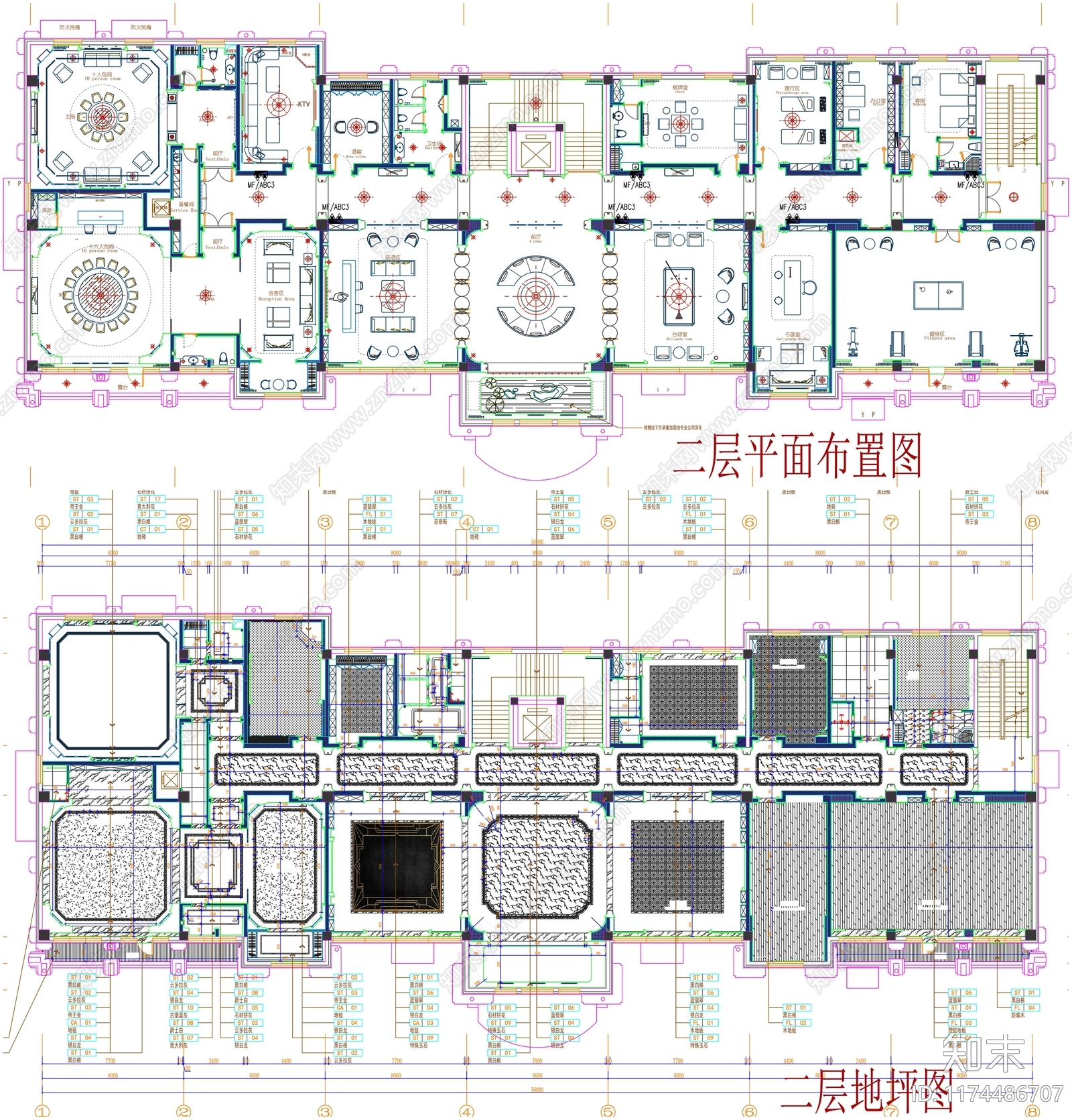 现代工装图库cad施工图下载【ID:1174486707】