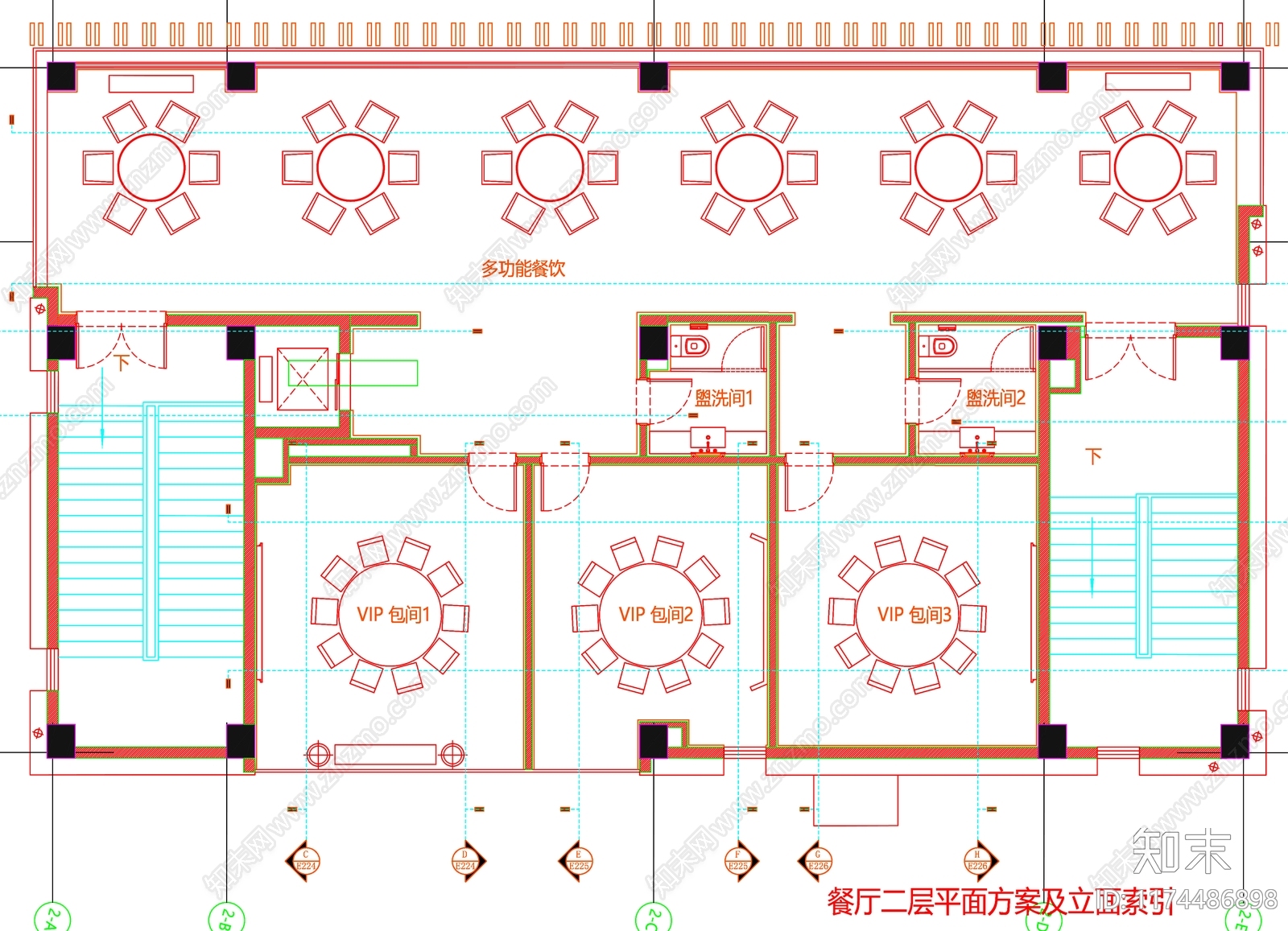 现代工装图库cad施工图下载【ID:1174486898】