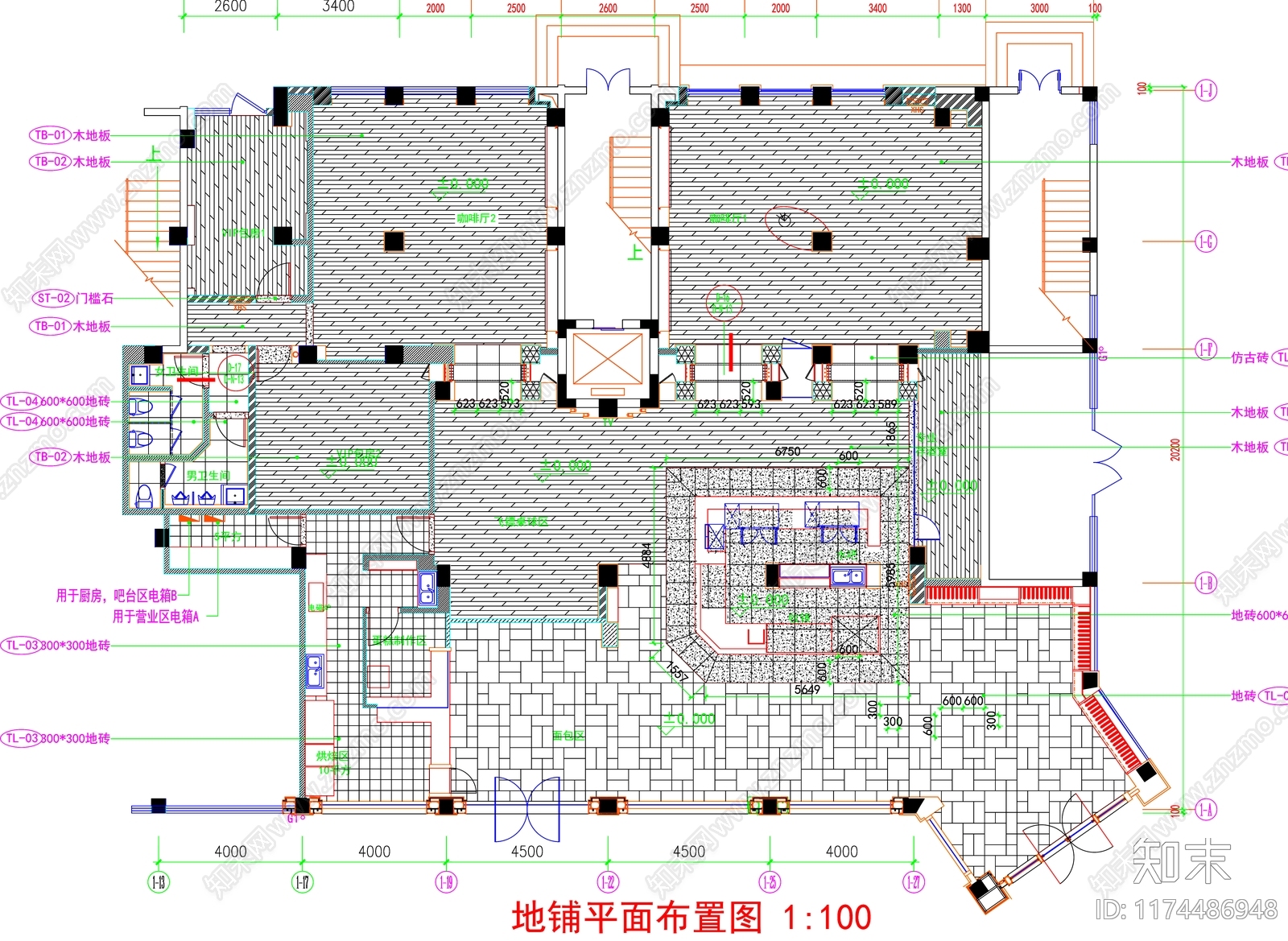 现代工装图库cad施工图下载【ID:1174486948】