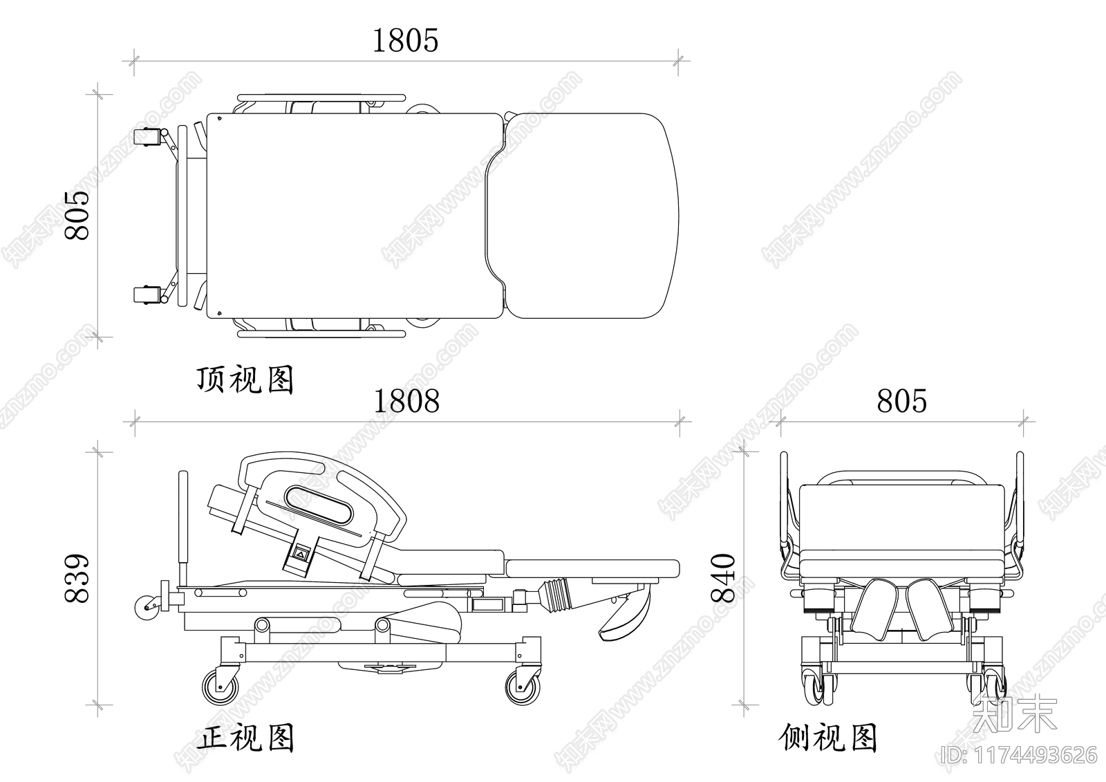 现代医院cad施工图下载【ID:1174493626】
