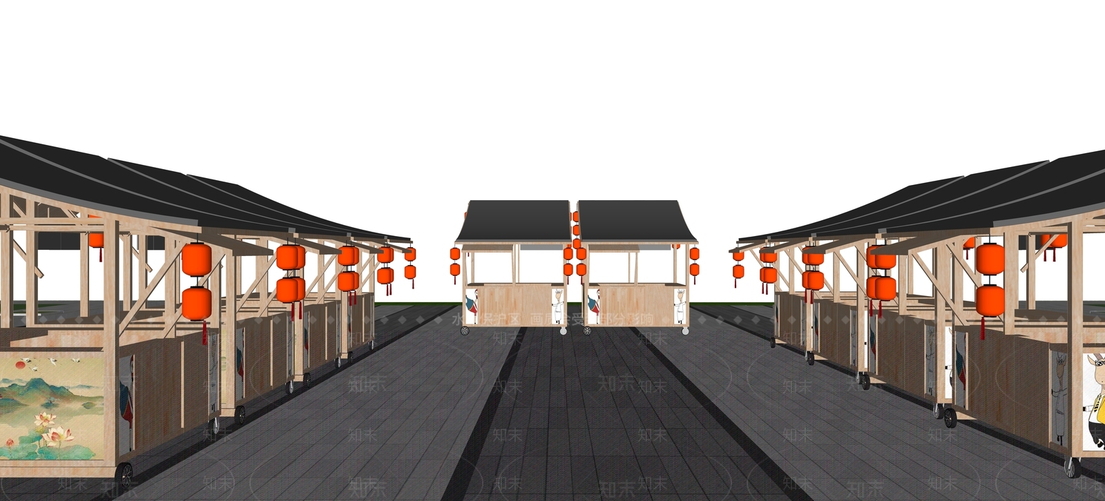 摊位SU模型下载【ID:1174495033】