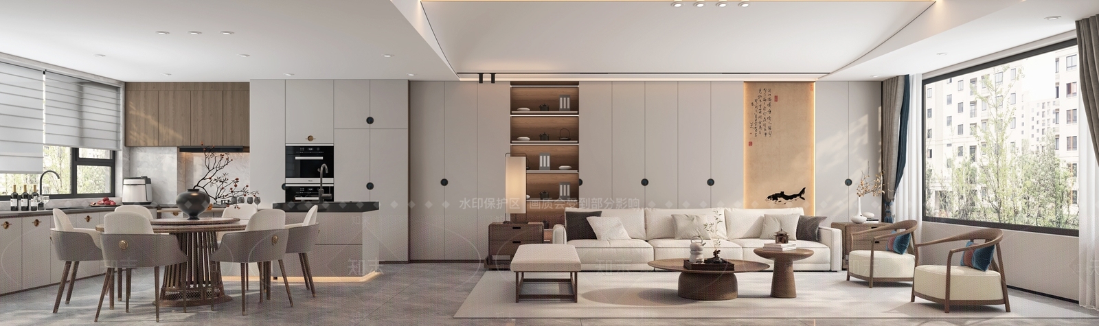 新中式茶室3D模型下载【ID:1214794211】