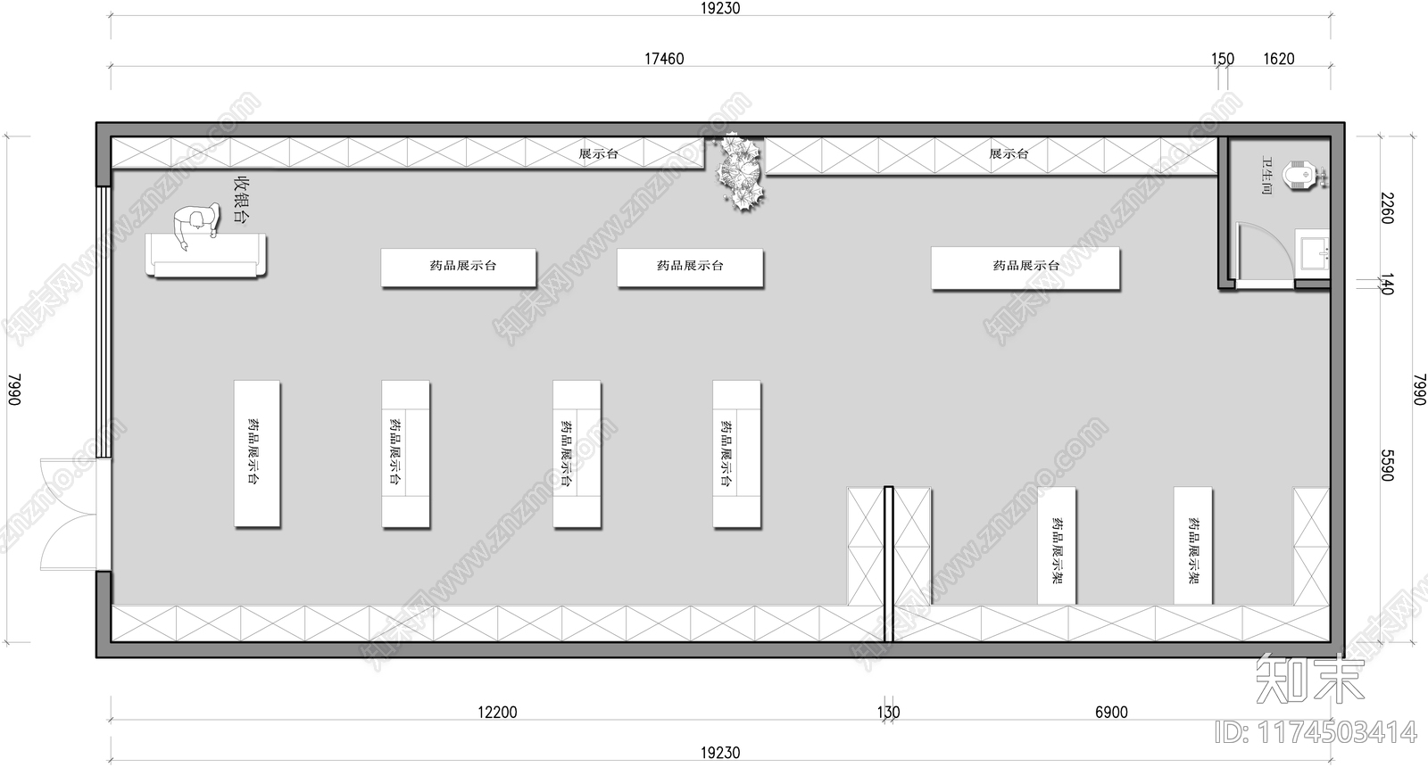 现代其他工装空间施工图下载【ID:1174503414】