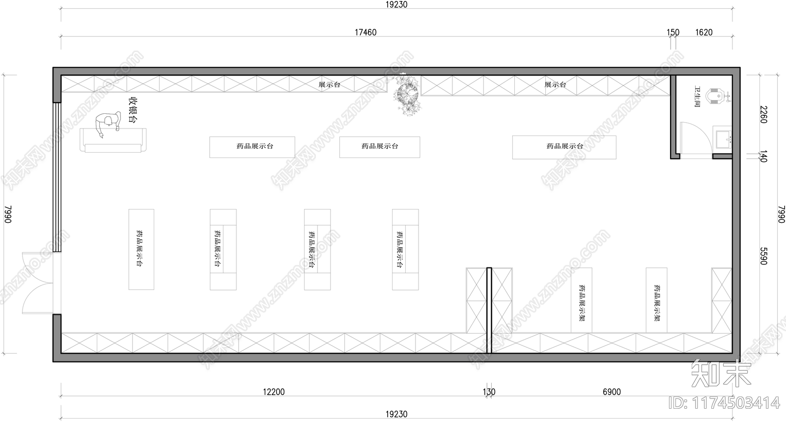 现代其他工装空间施工图下载【ID:1174503414】