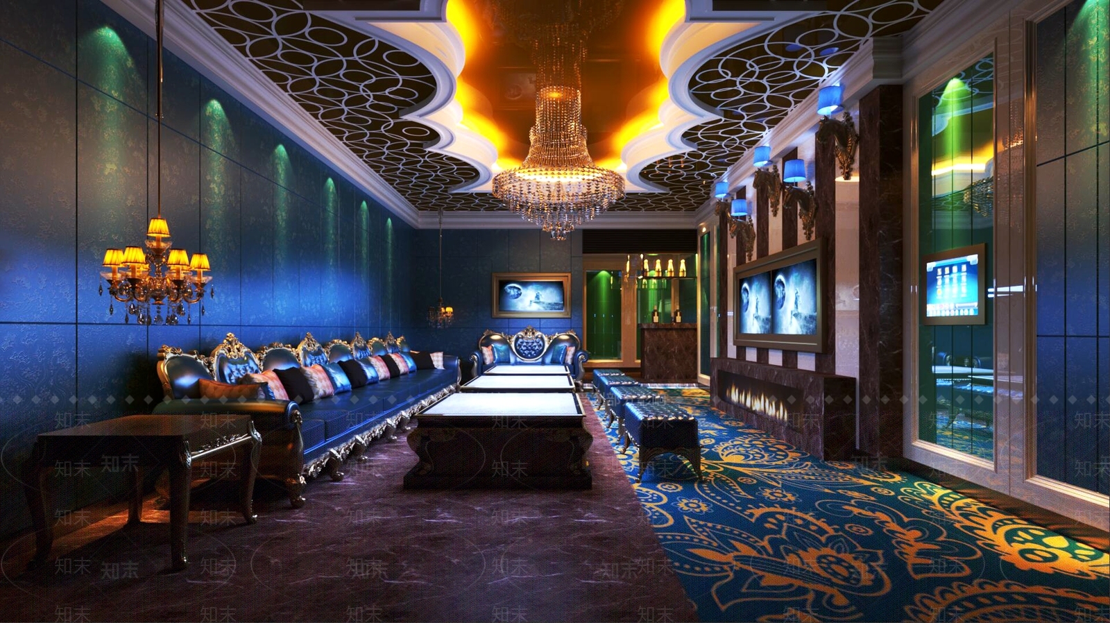 欧式KTV3D模型下载【ID:1174504962】