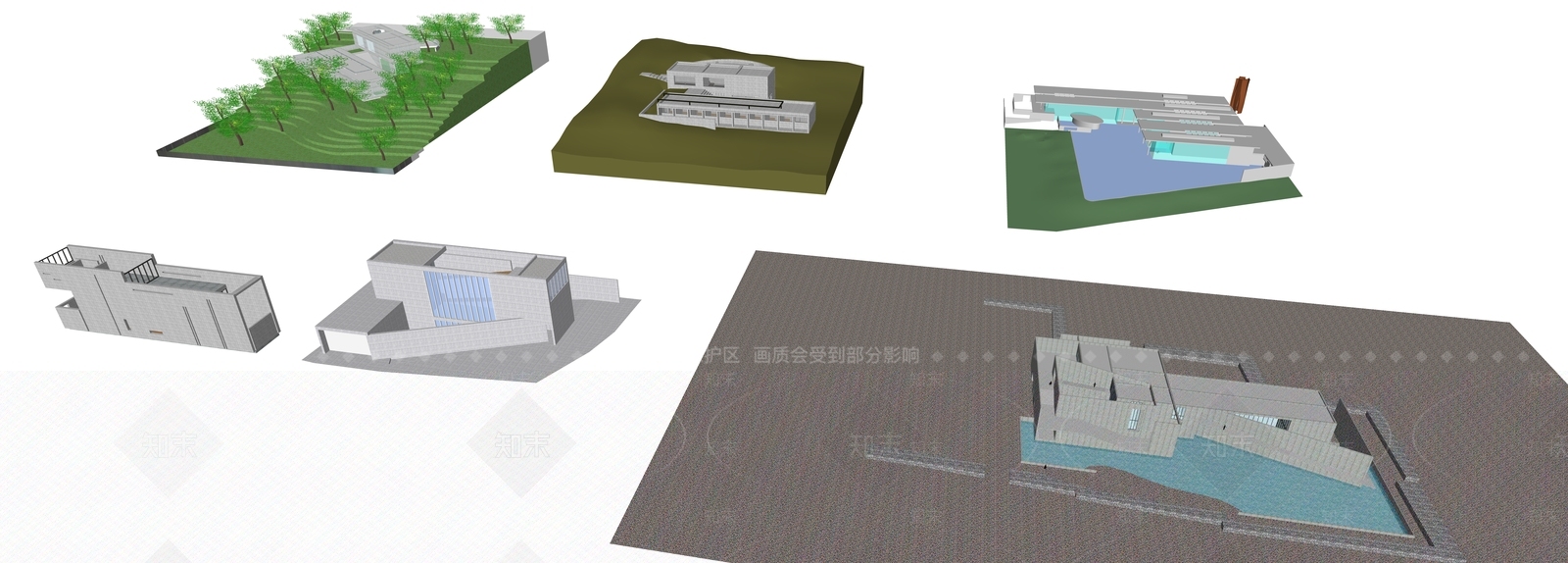 现代简约小公建SU模型下载【ID:1174507326】