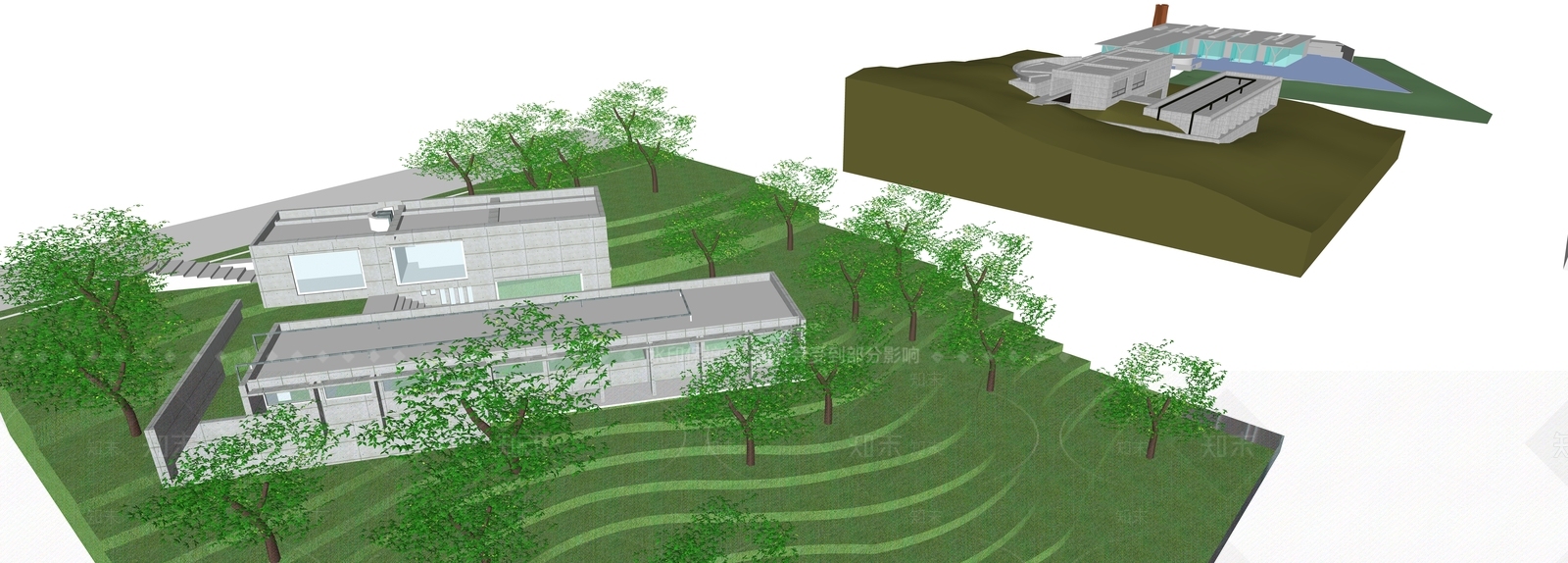 现代简约小公建SU模型下载【ID:1174507326】