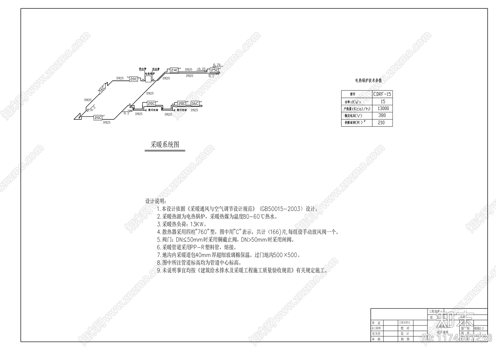 给排水图cad施工图下载【ID:1174507258】