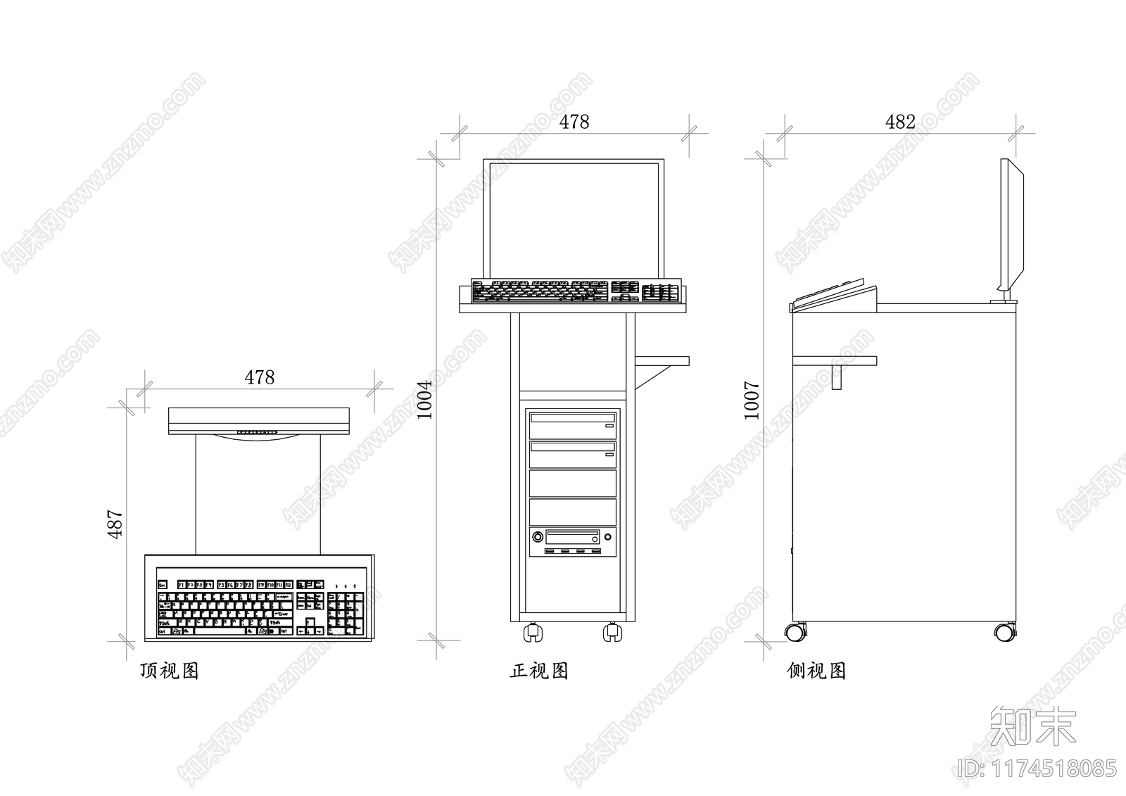 现代办公室cad施工图下载【ID:1174518085】