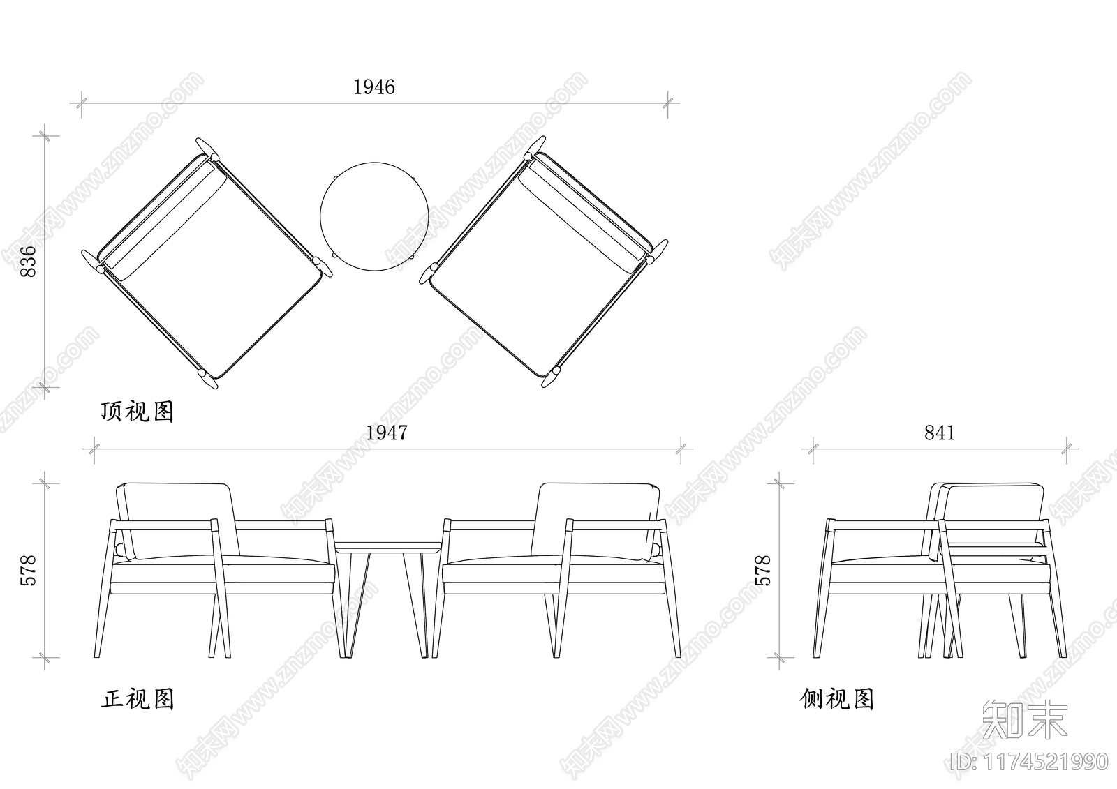 现代图书馆cad施工图下载【ID:1174521990】