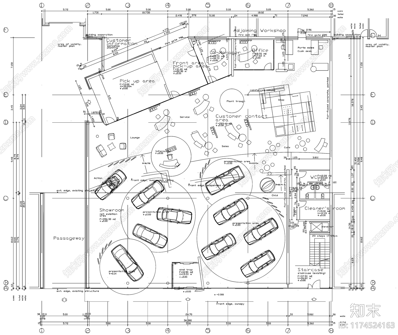 现代其他商业建筑施工图下载【ID:1174524163】