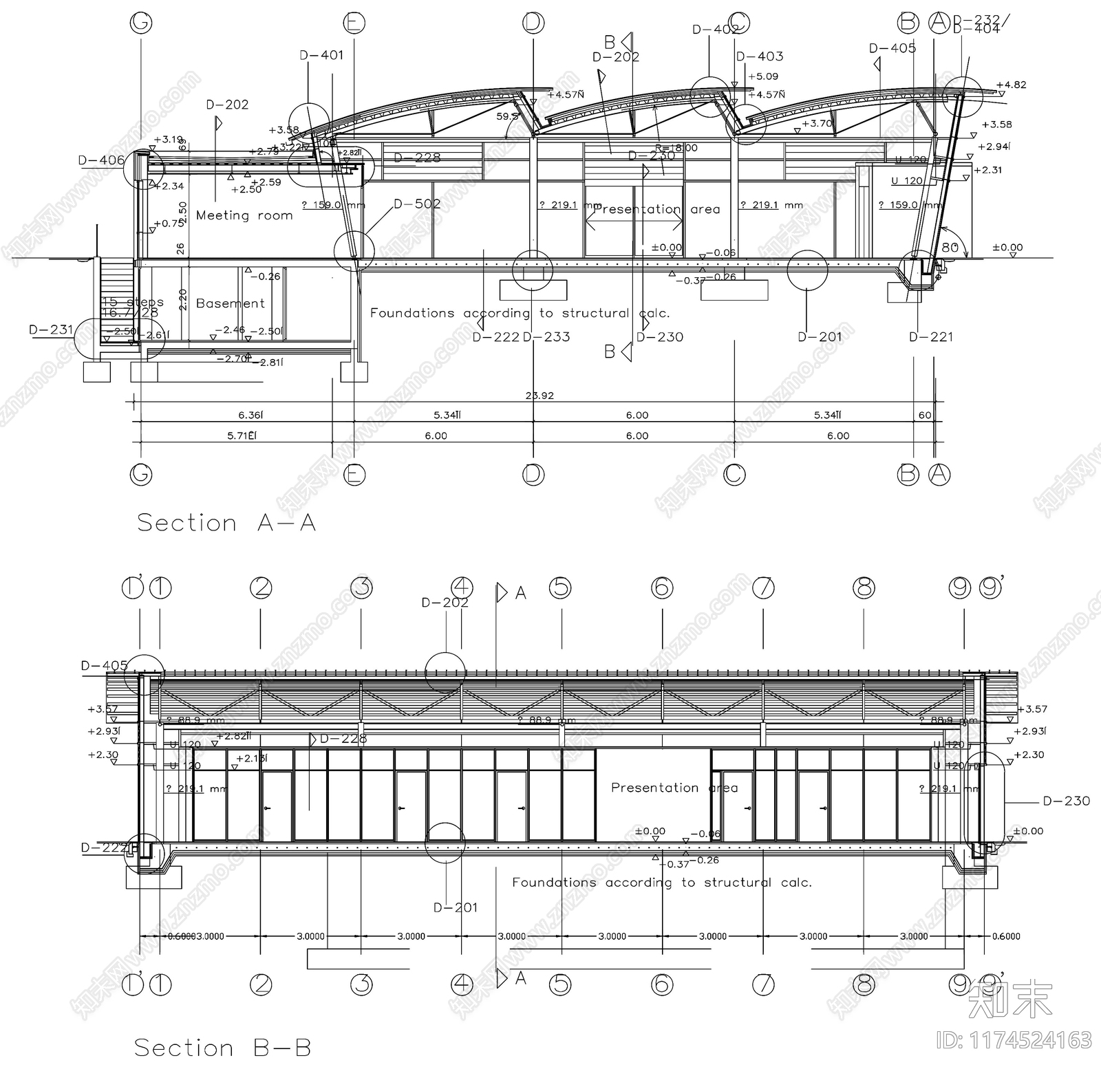 现代其他商业建筑施工图下载【ID:1174524163】