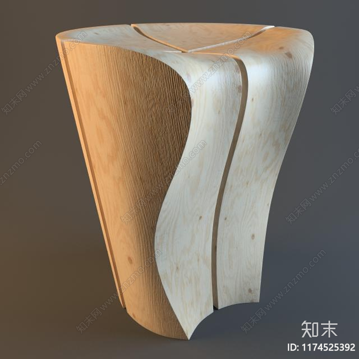 现代原木吧凳SU模型下载【ID:1174525392】