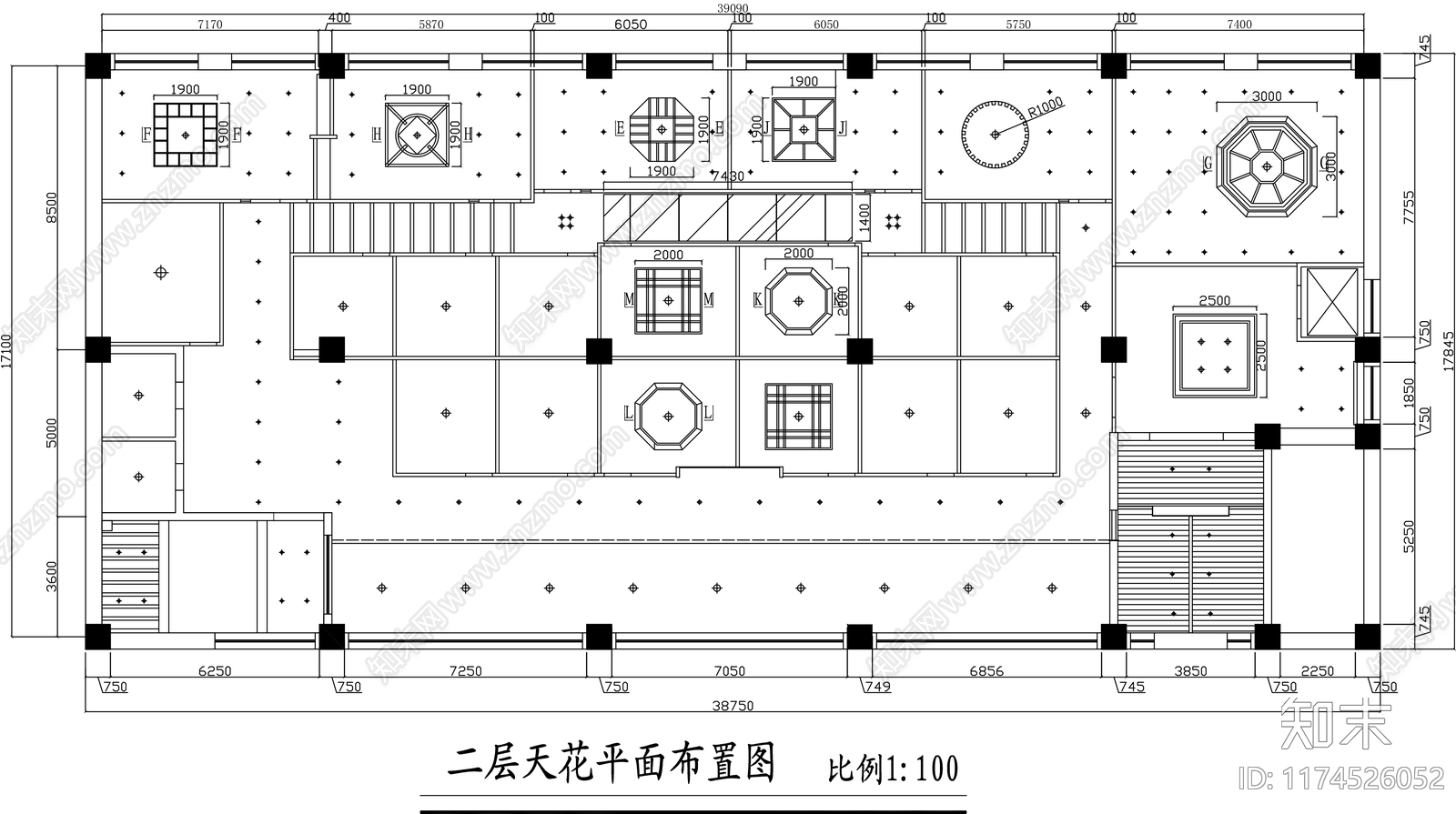 中式火锅店cad施工图下载【ID:1174526052】