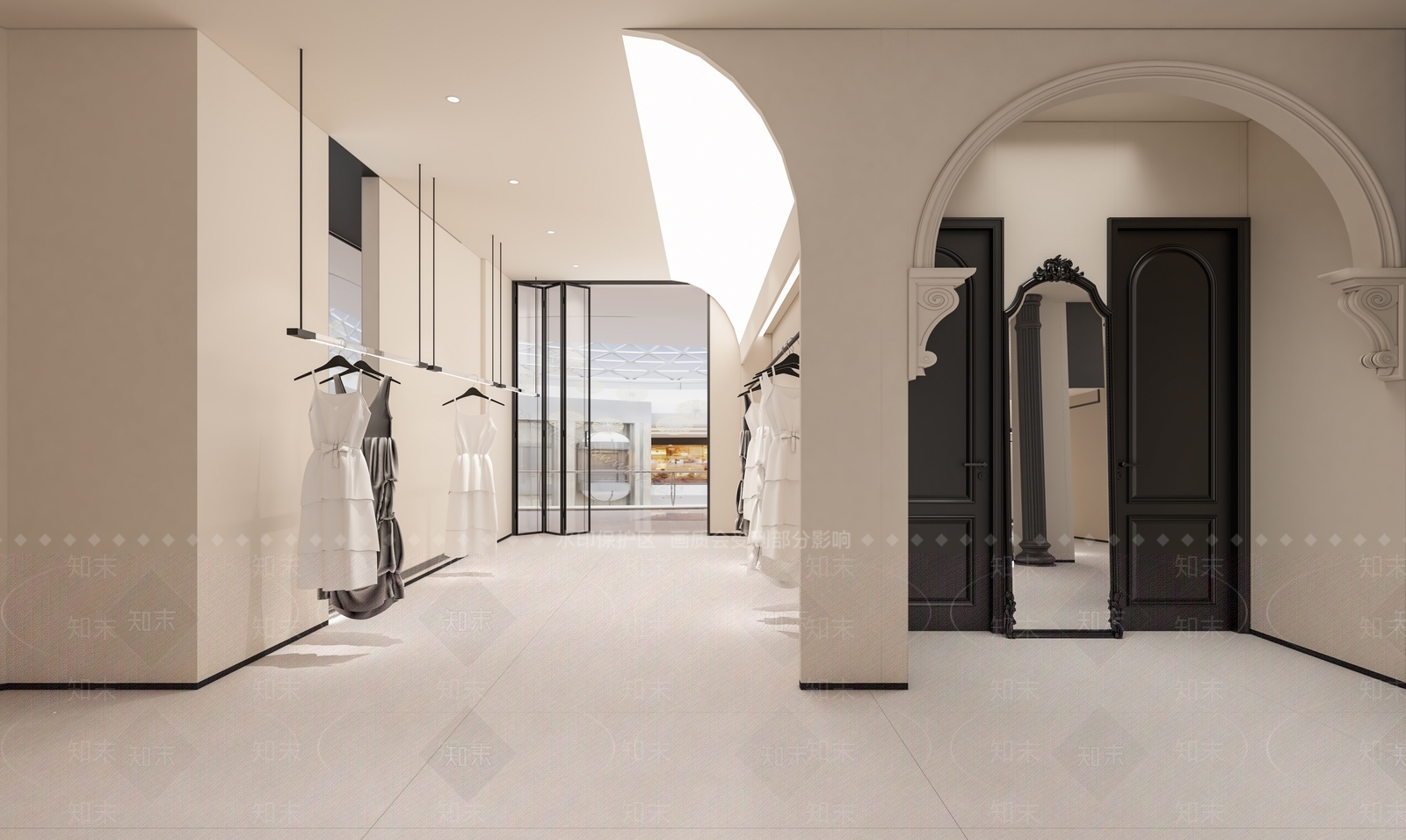 法式奶油服装店3D模型下载【ID:1174529226】
