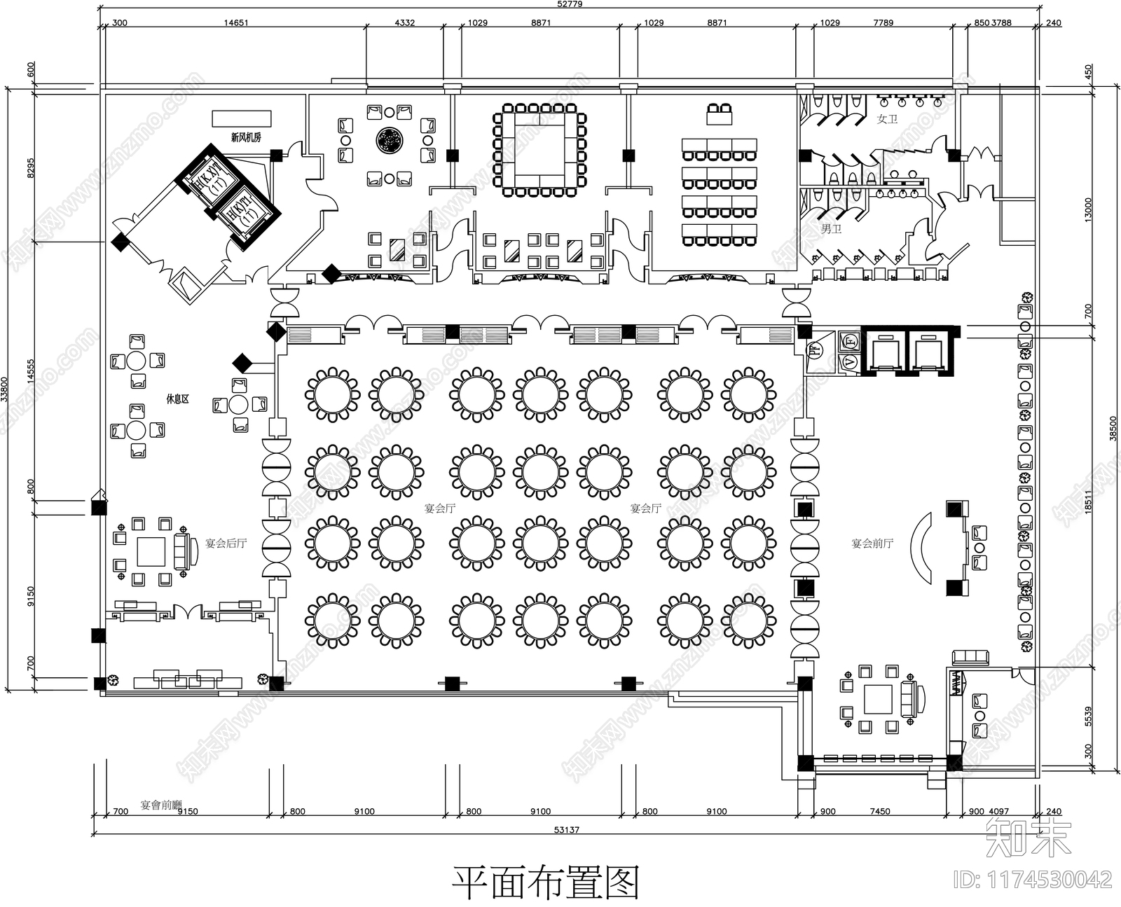 现代其他餐饮空间cad施工图下载【ID:1174530042】