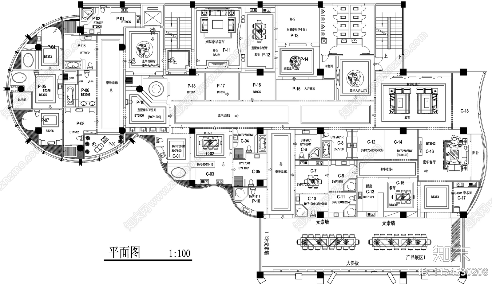 现代其他商业空间cad施工图下载【ID:1174530208】