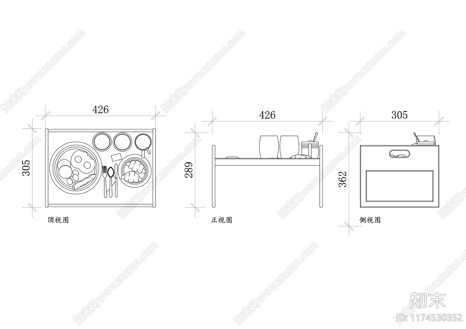 现代中餐厅施工图下载【ID:1174530352】