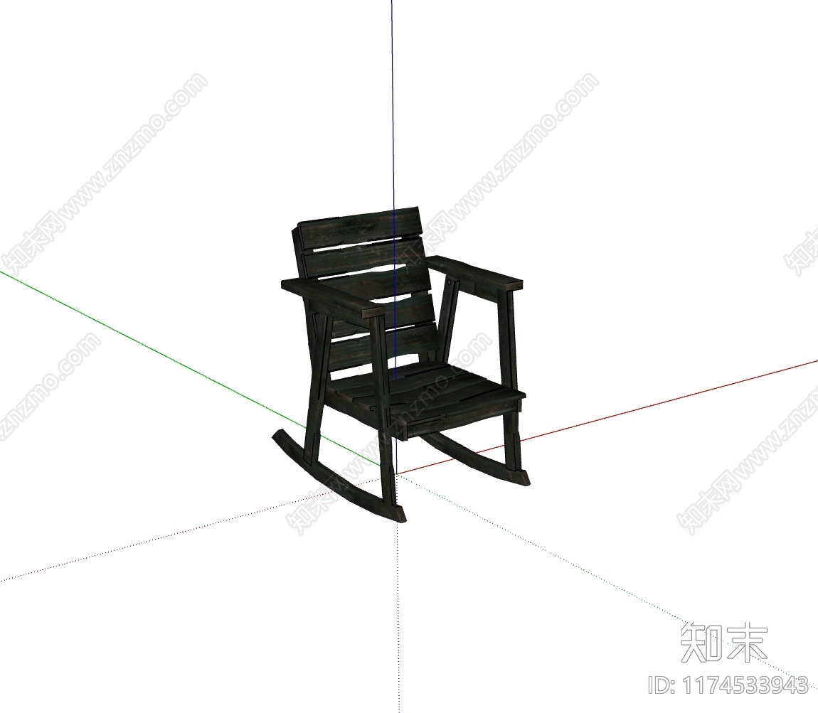 现代摇椅SU模型下载【ID:1174533943】