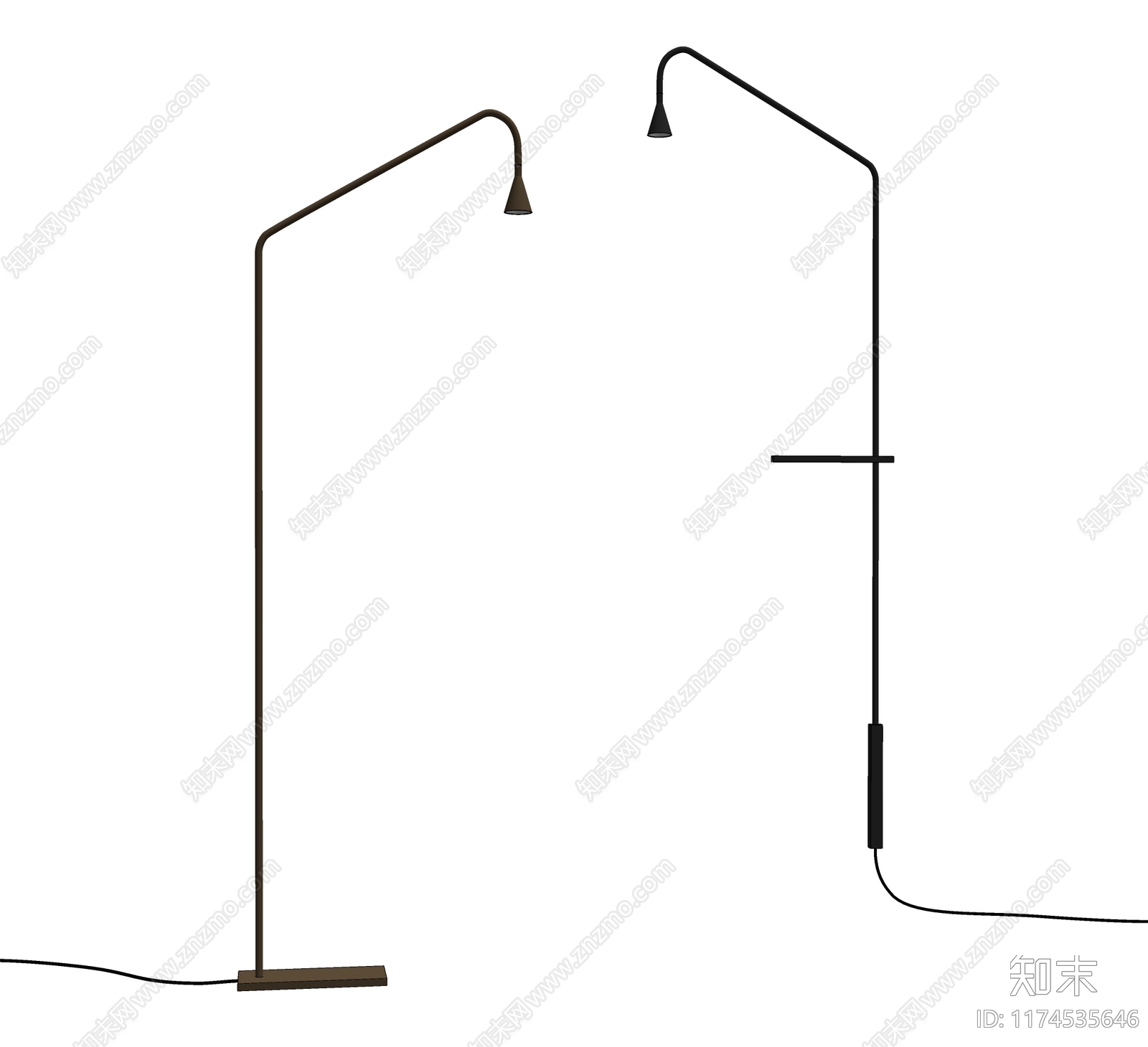 现代简约落地灯SU模型下载【ID:1174535646】