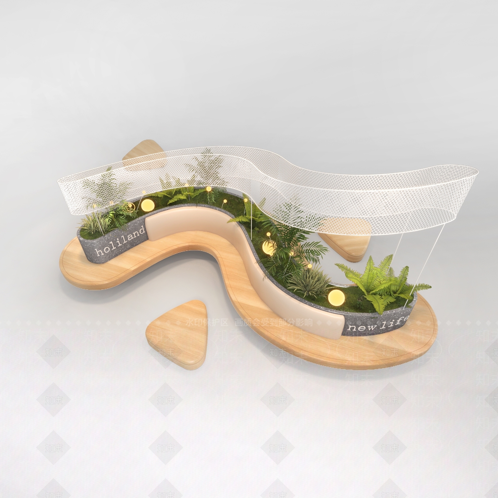 现代户外椅3D模型下载【ID:1174544663】