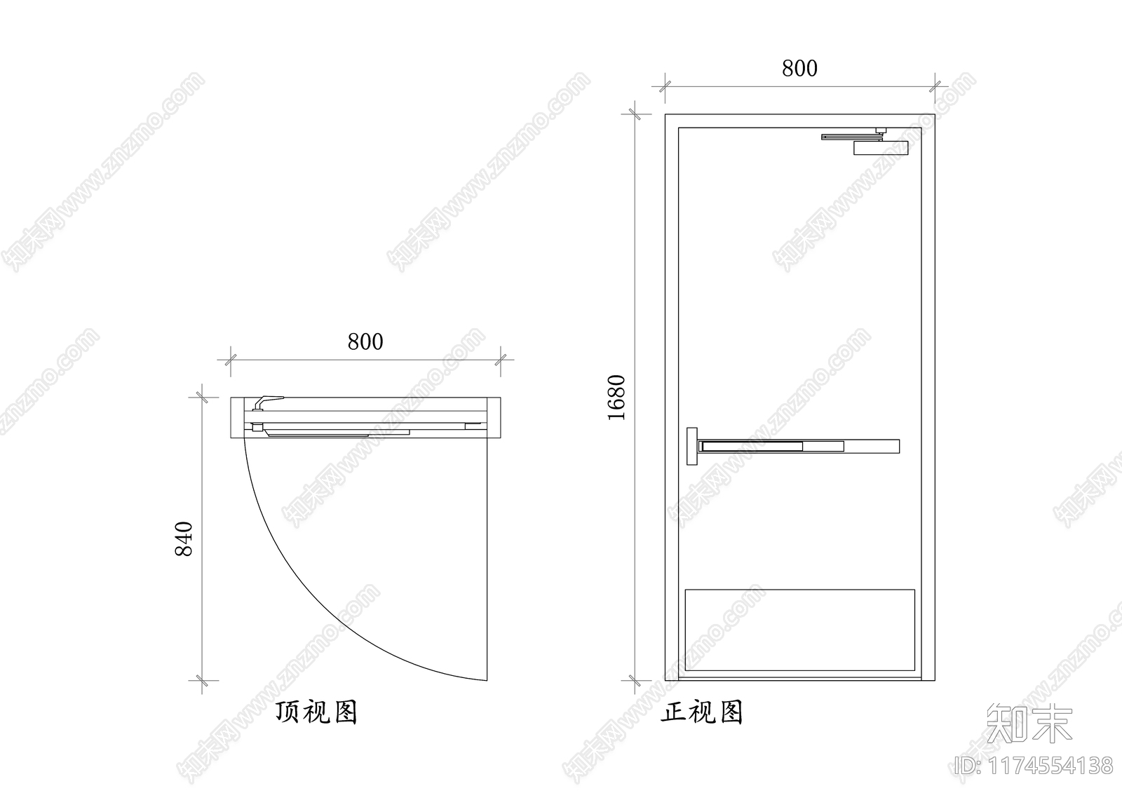 现代门cad施工图下载【ID:1174554138】