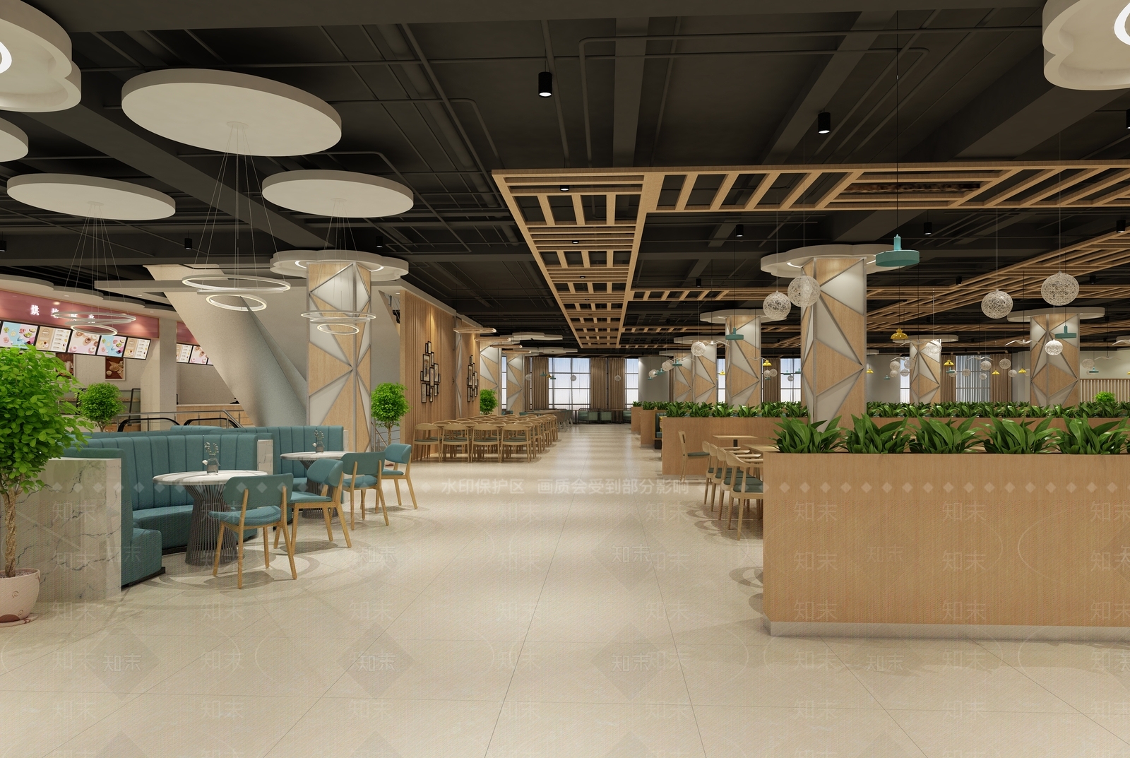 现代食堂3D模型下载【ID:1174558964】
