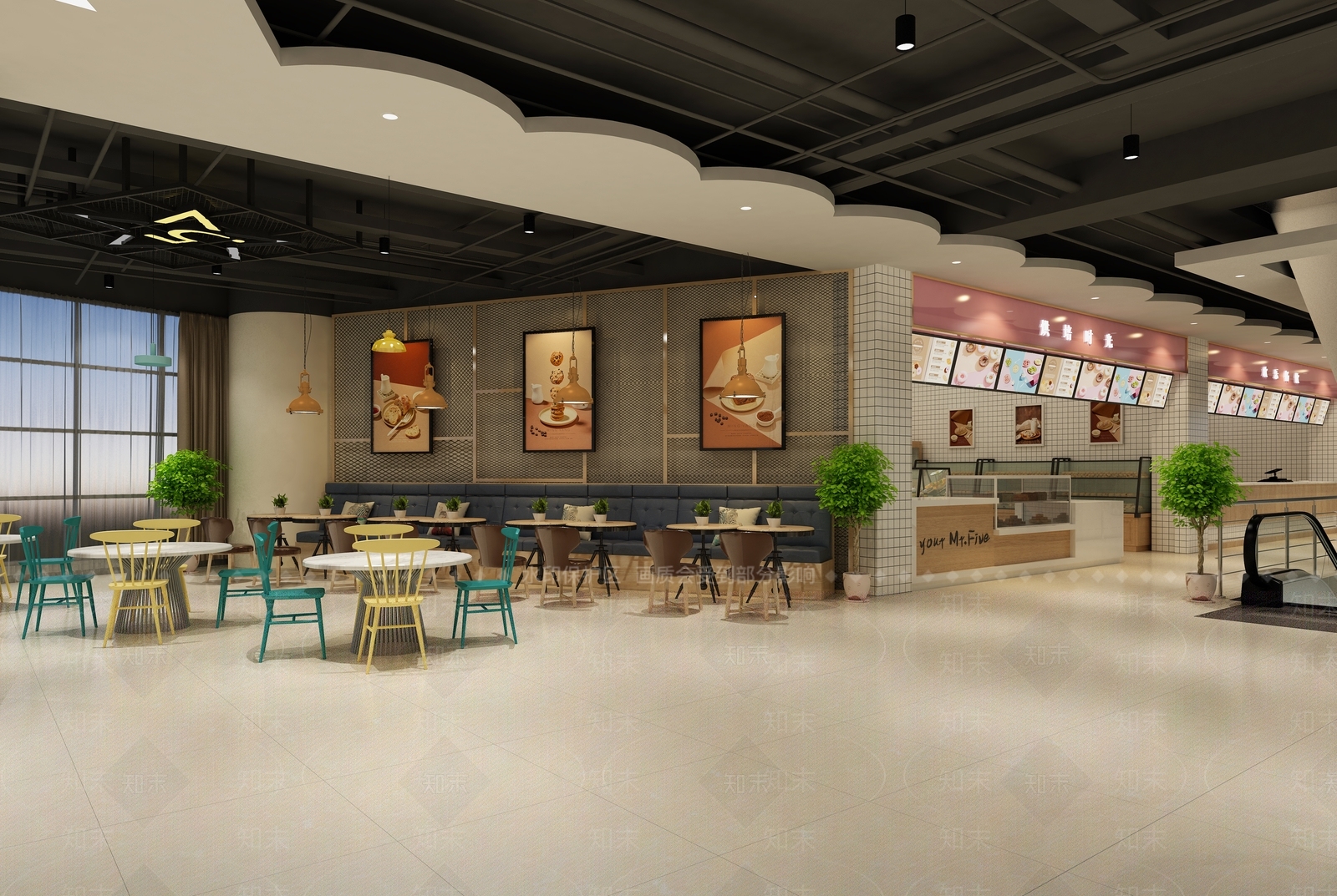 现代食堂3D模型下载【ID:1174558964】