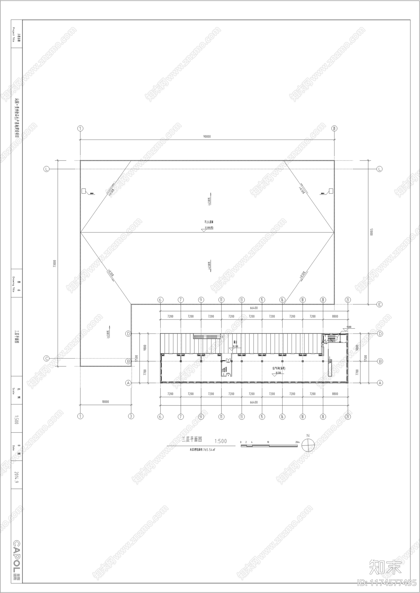 现代厂房cad施工图下载【ID:1174577495】