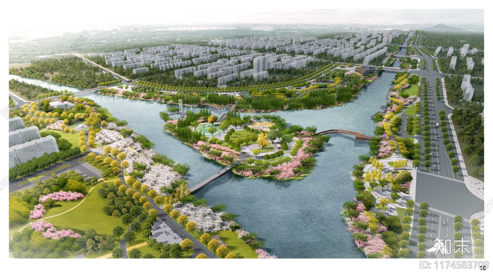 现代滨水景观下载【ID:1174583709】