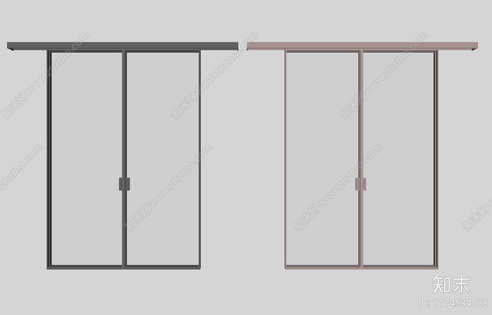 现代意式推拉门SU模型下载【ID:1174584528】