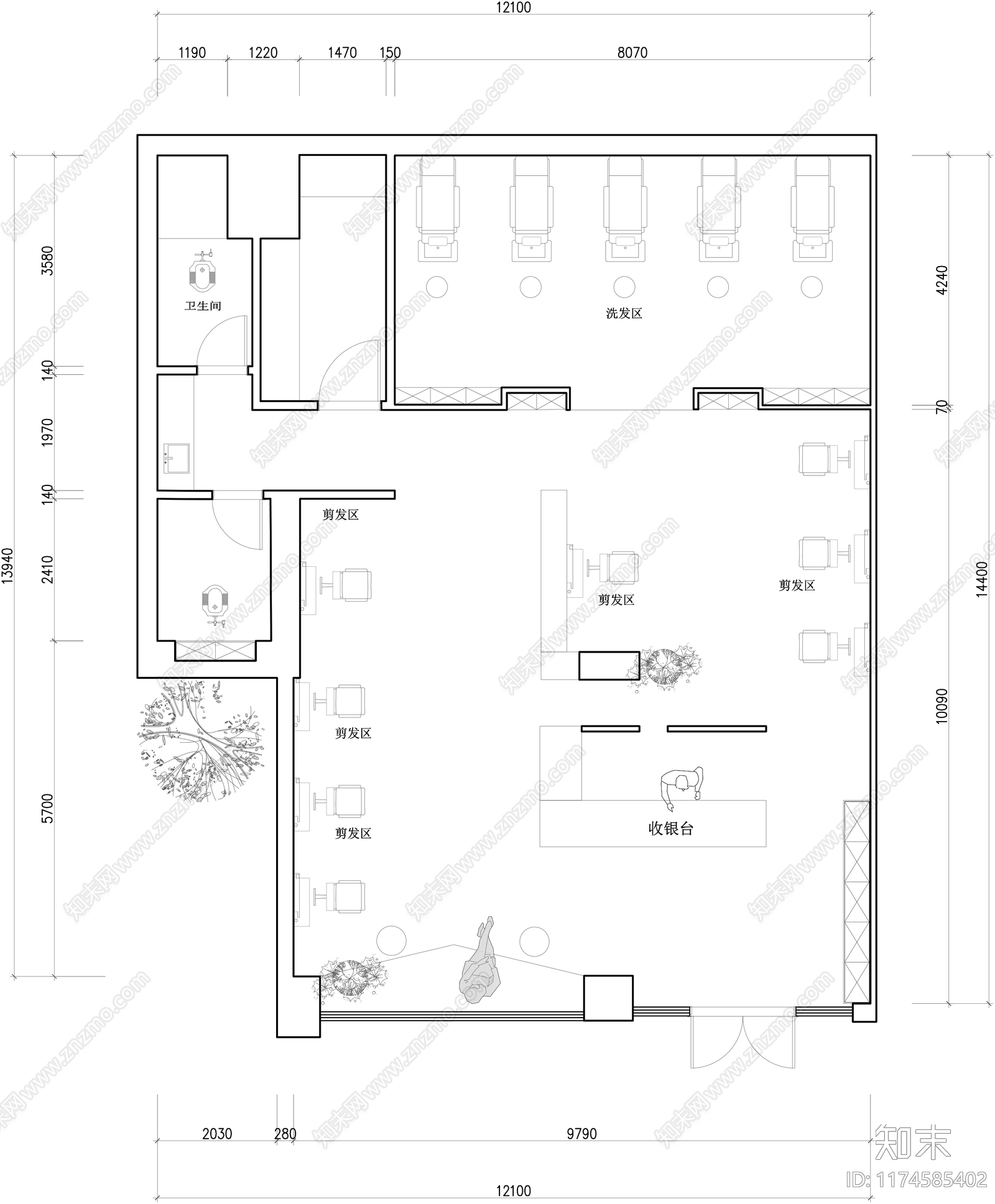 现代其他工装空间施工图下载【ID:1174585402】