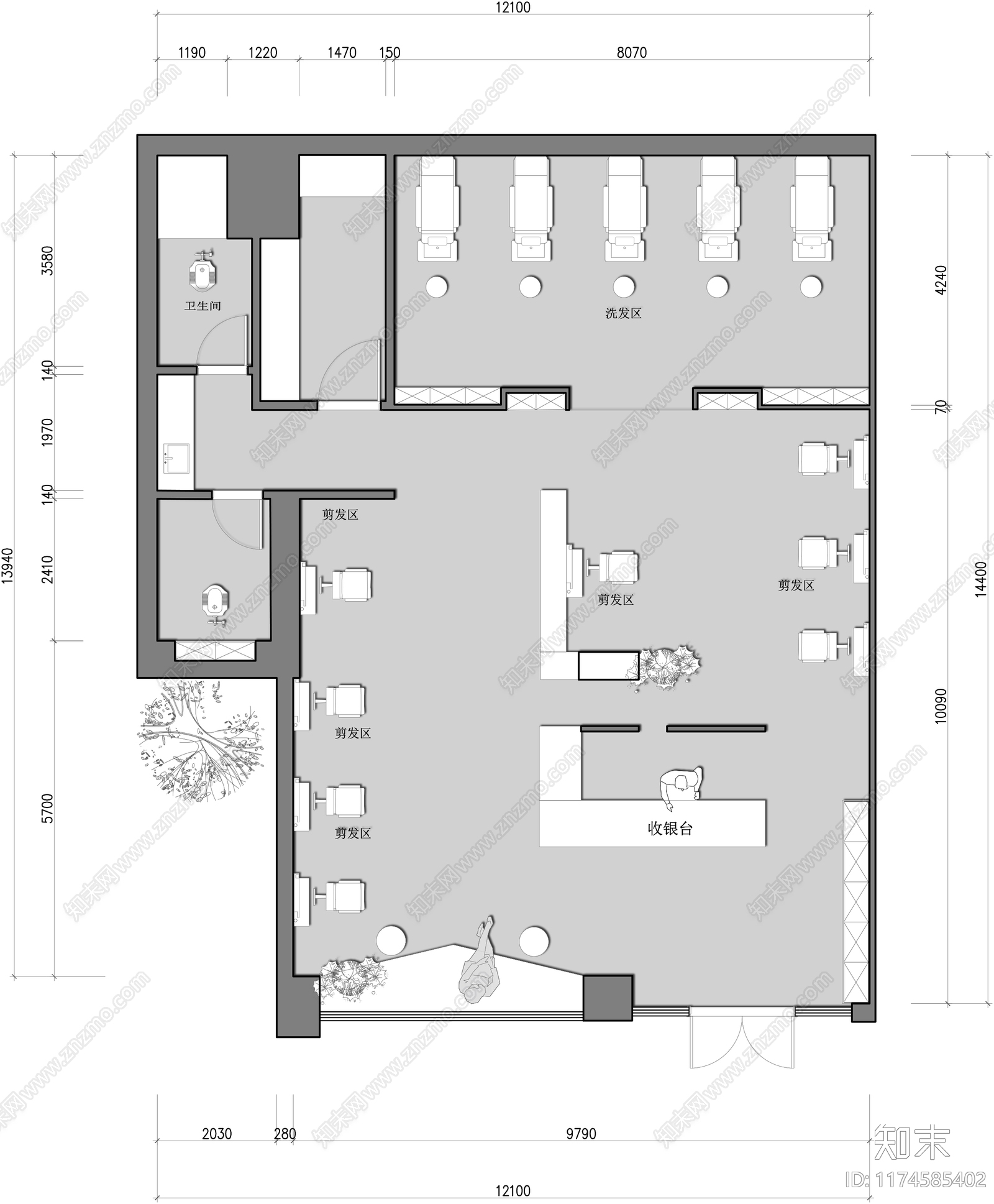 现代其他工装空间施工图下载【ID:1174585402】