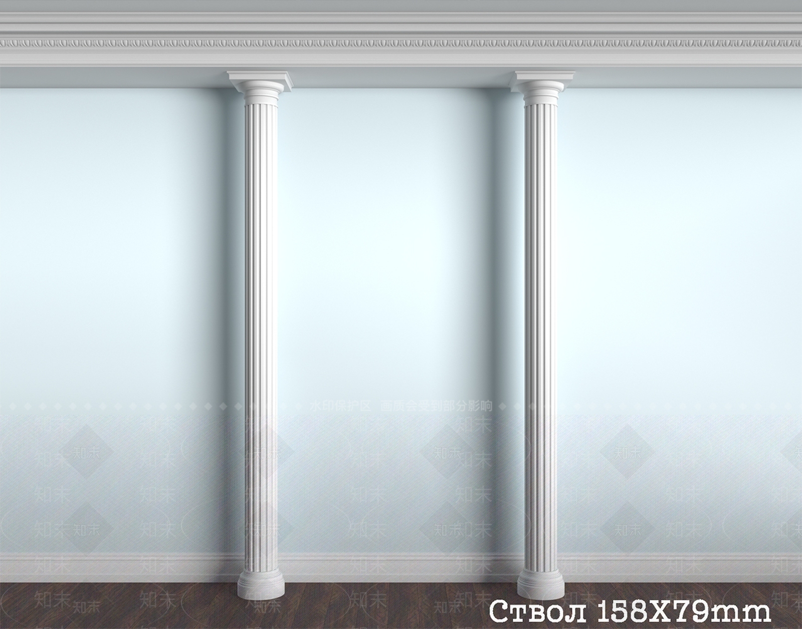 法式柱子3D模型下载【ID:1174597025】