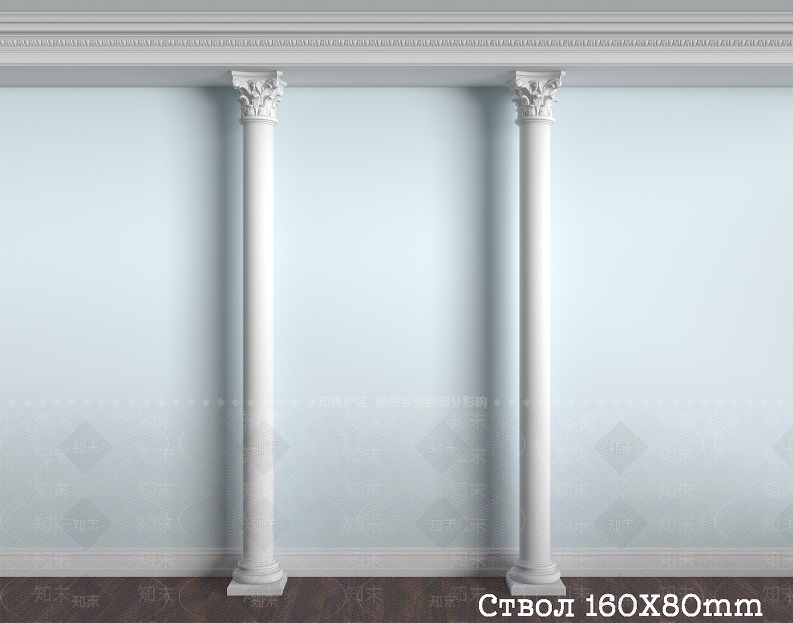 法式柱子3D模型下载【ID:1174597360】